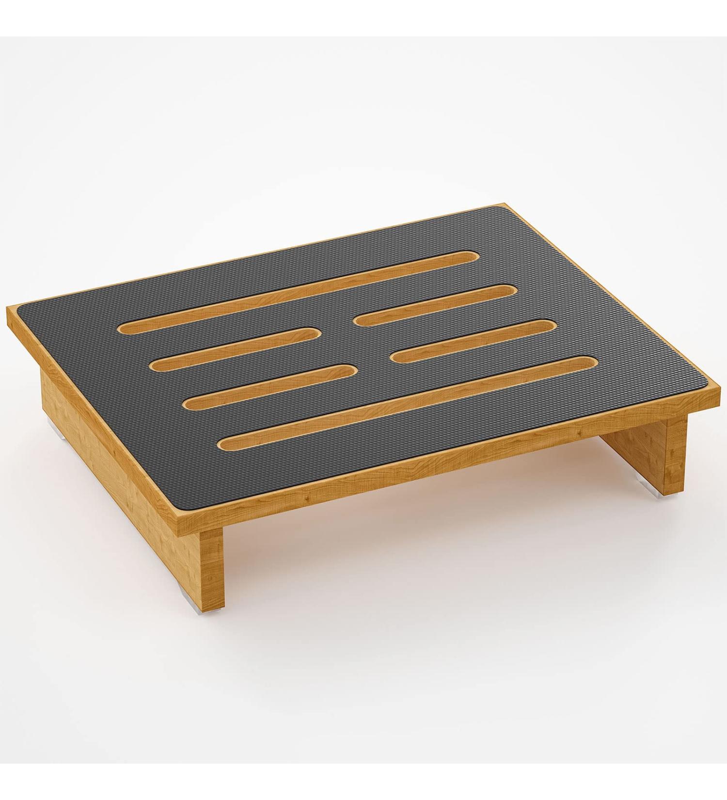 Premium Wooden Step Stool for Adults & Seniors | Non-Slip Rubber | 450 lb Capacity | Indoor/Outdoor Platform | Ideal for Kitchen, Bathroom, Bedside - Buy Online on SooperMarket.com
