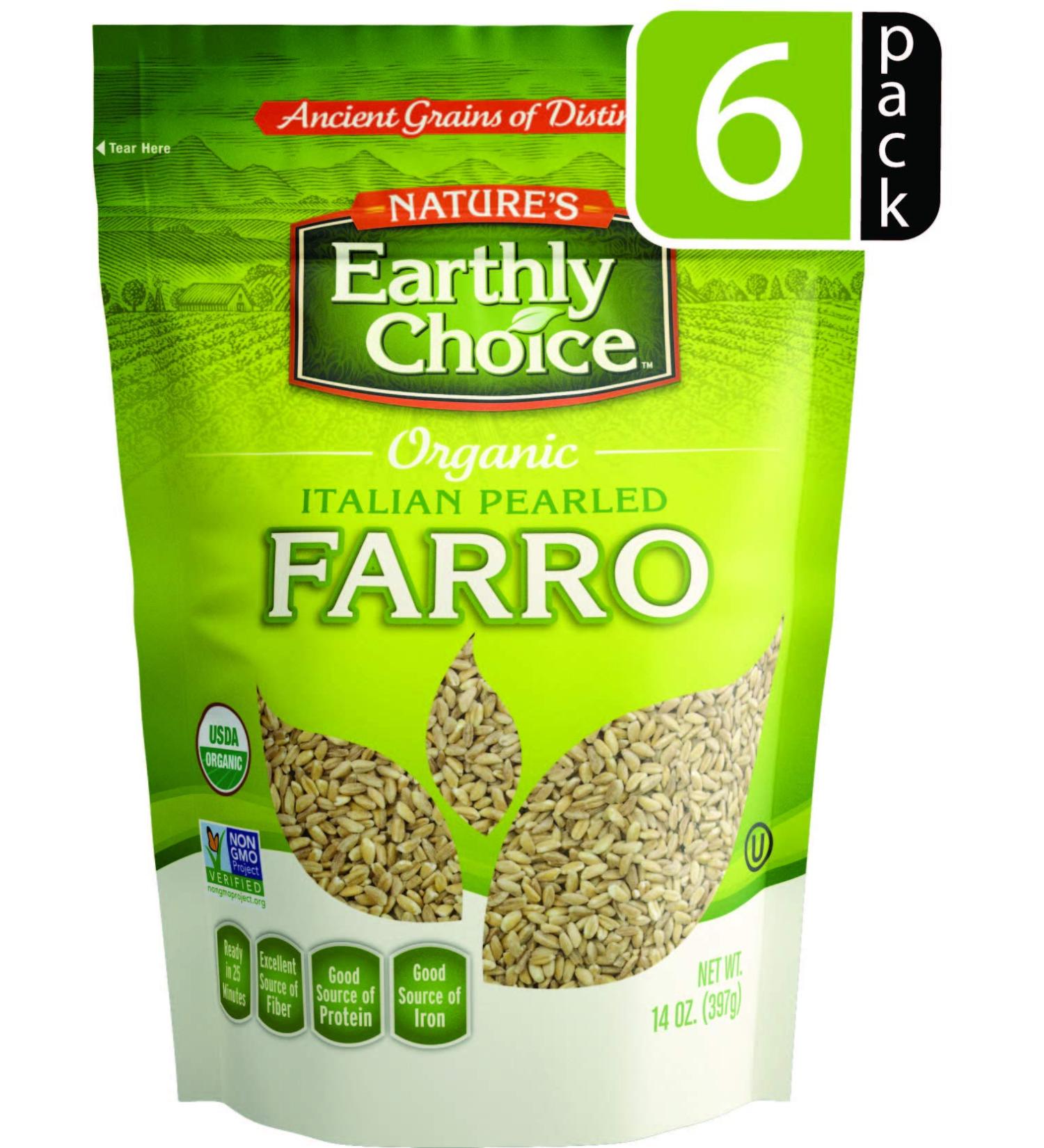 Nature's Earthly Choice Organic Farro  14 Ounces (Pack of 6) - Buy Online on SooperMarket.com