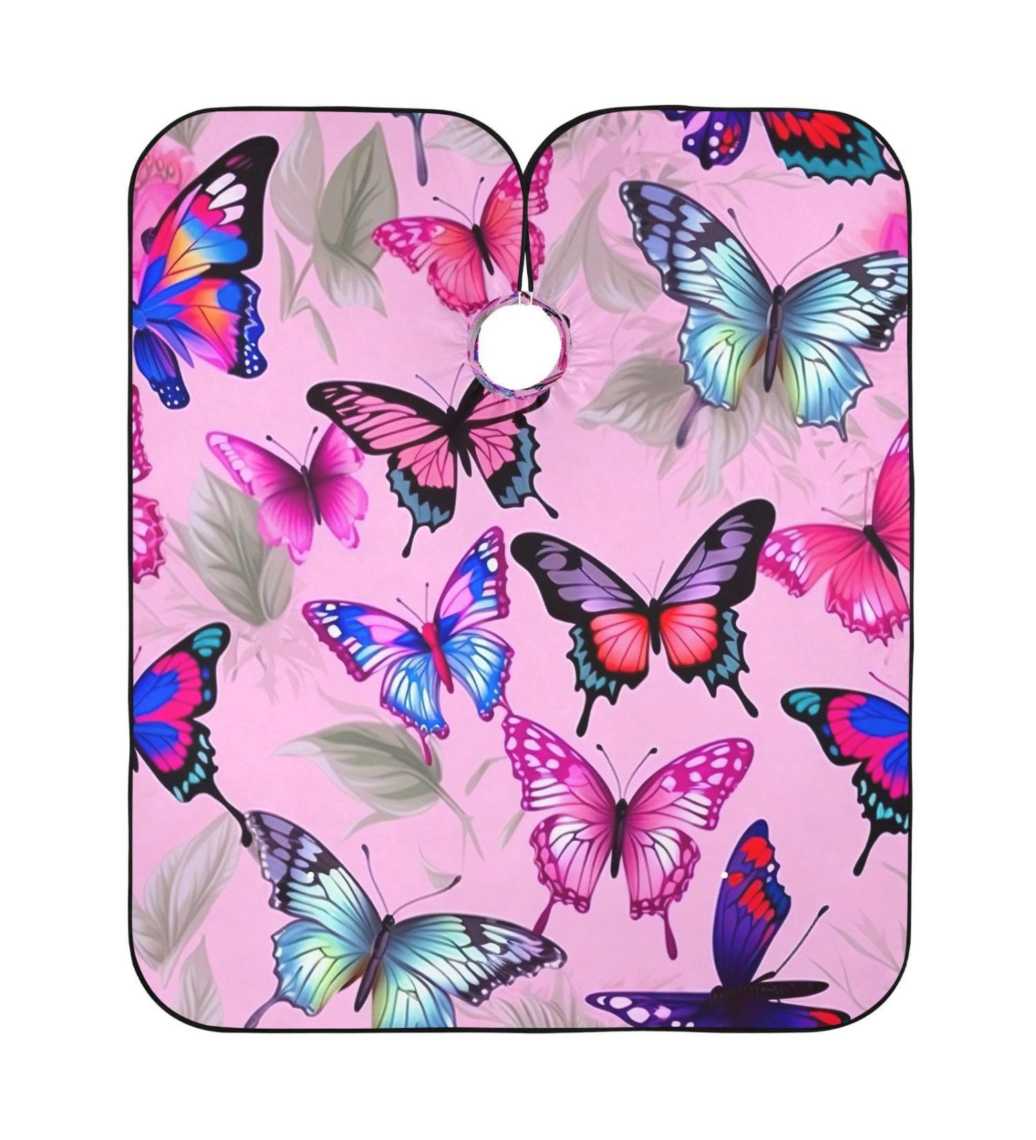 Kigai Colorful Butterfly Barber Cape - Waterproof Adjustable Hair Cutting Cape for Men & Women | Professional Salon Hairdressing Cape - Buy Online on SooperMarket.com