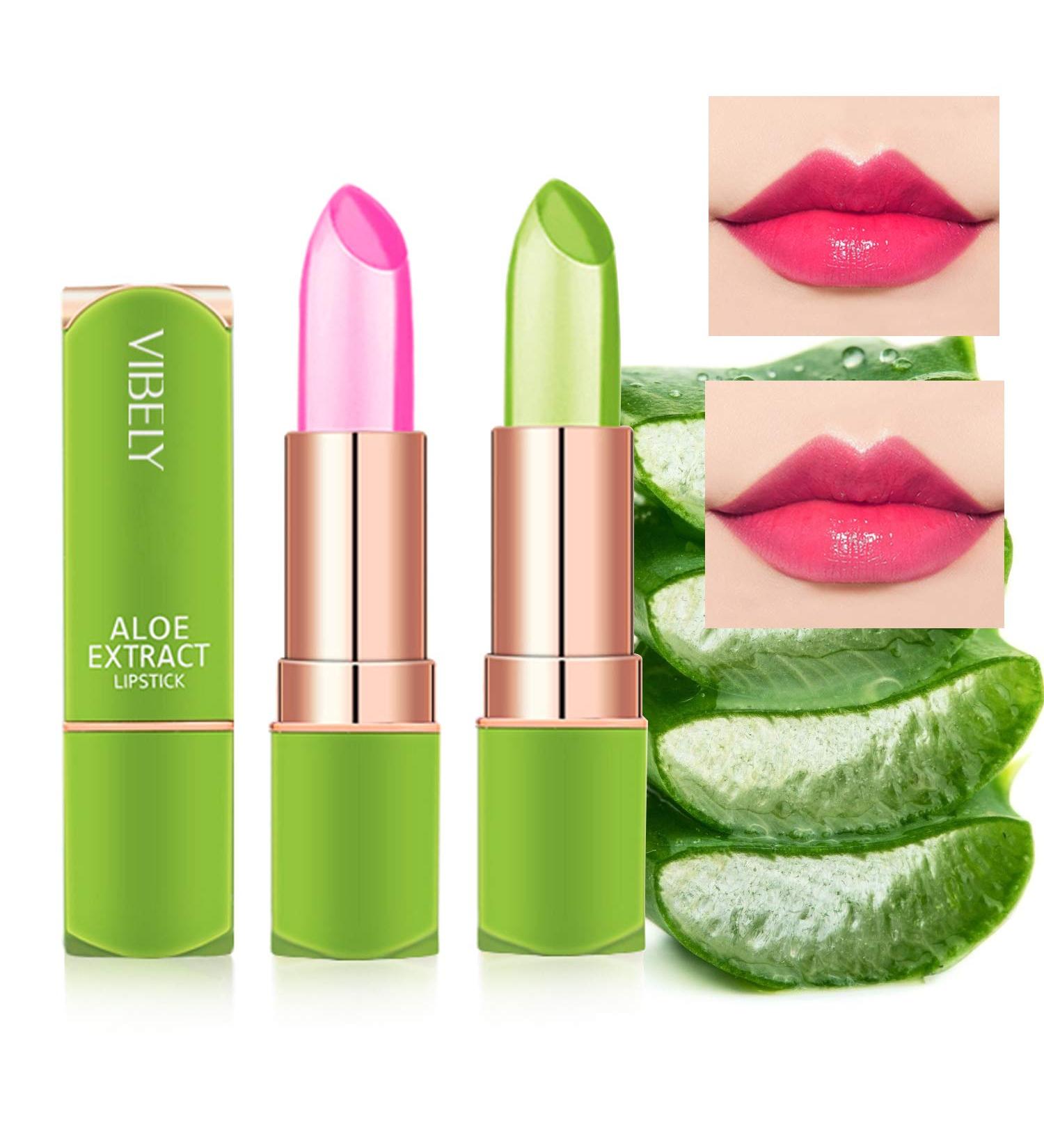 Kaynest Lips Aloe Vera Lipstick Set-A - Long Lasting Moisturizing Nutritious Lip Balm for Magic Color Change - 2 Packs - Buy Online on SooperMarket.com