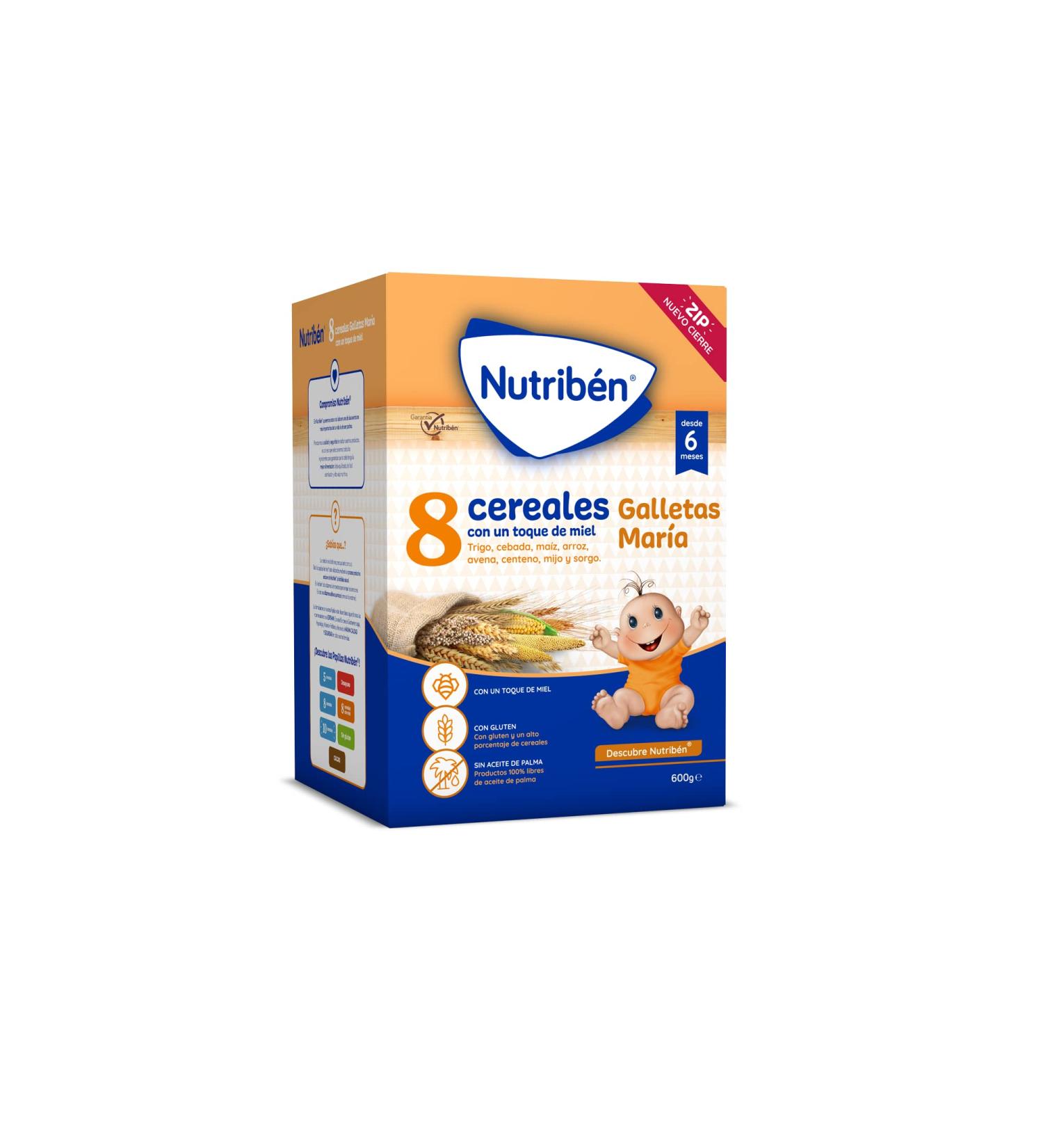 Nutriben 8 Cereal Honey Cookies Maria 600g - Original Natural Honey Flavor - Buy Online on SooperMarket.com
