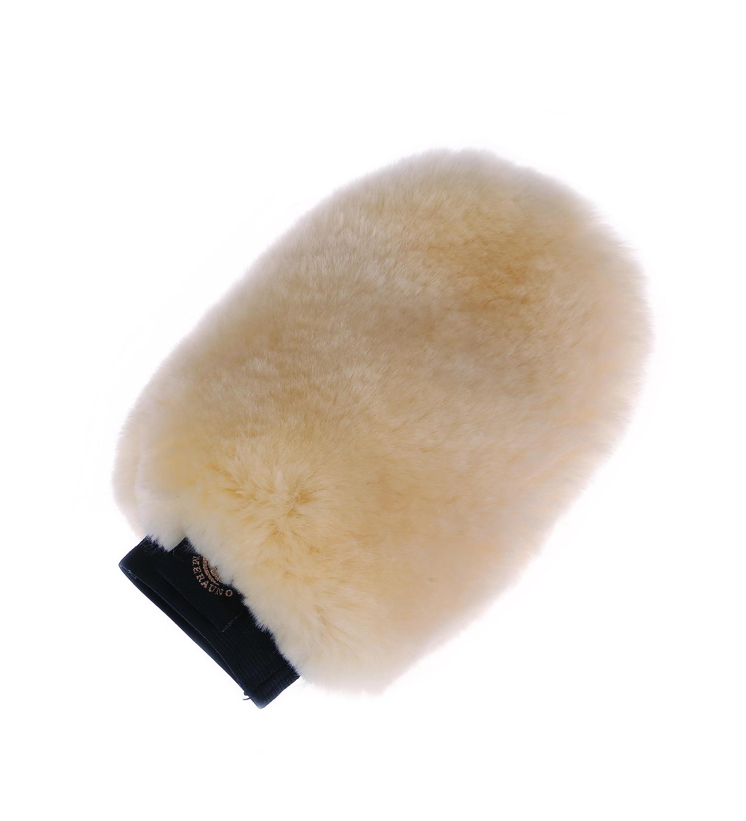 Merauno Horse Sheepskin Grooming Mitt Lambskin Cleaning Glove (Natural) - Buy Online on SooperMarket.com