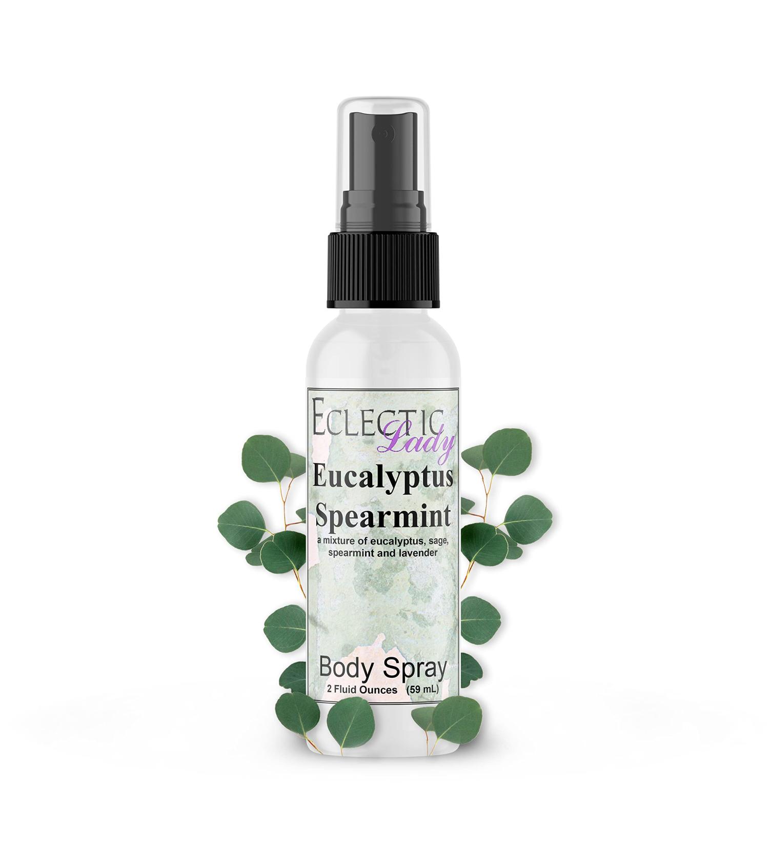 Eclectic Lady Eucalyptus Spearmint Moisturizing Body Spray Double Strength Spear Mint Fragrances Handcrafted in USA Paraben-Free Phthalate-Free Fragrance (2 oz) Double Strength 2 Fl Oz (Pack of 1) - Buy Online on SooperMarket.com