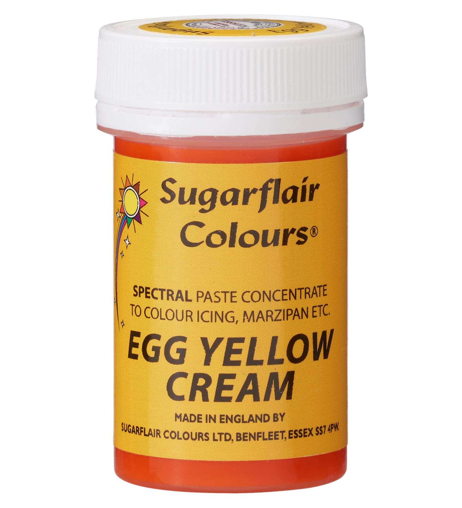 Sugarflair Egg Yellow/Cream Spectral Food Colouring Paste - 25g | Highly Concentrated for Vibrant Color | Ideal for Sugar Pastes, Buttercream, Royal Icing - Buy Online on SooperMarket.com