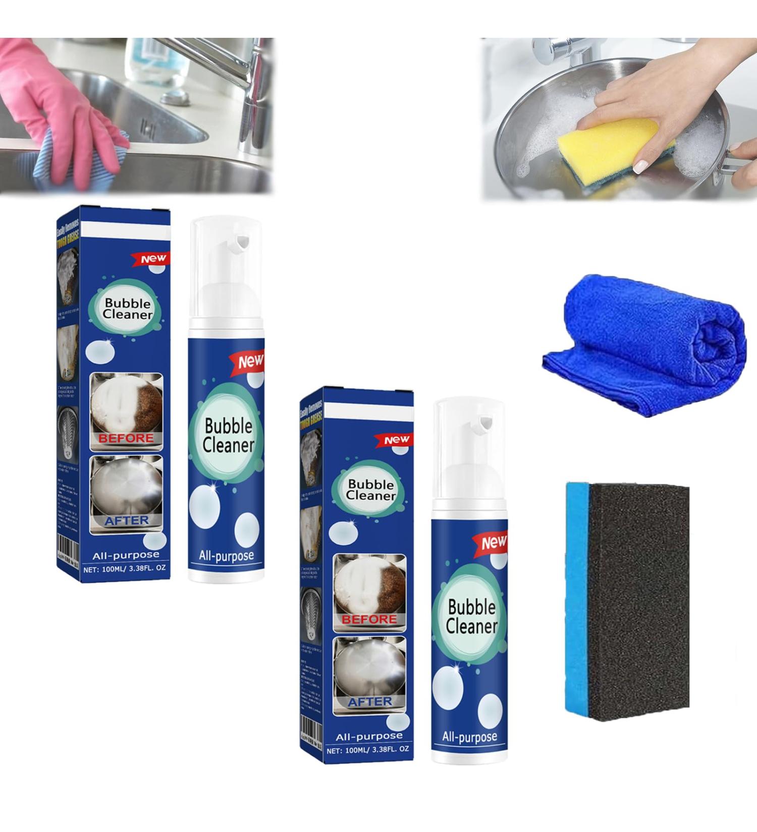 Acssart Foam Cleaner Acssart Cleaner acssart foam cleaner bathroom Kitchen Heavy Oil Stain Foaming Cleaner Bubble Cleaner Foam Spray Bathroom All Purpose Rinse Free Cleaner Spray (2 100ML) - Buy Online on SooperMarket.com