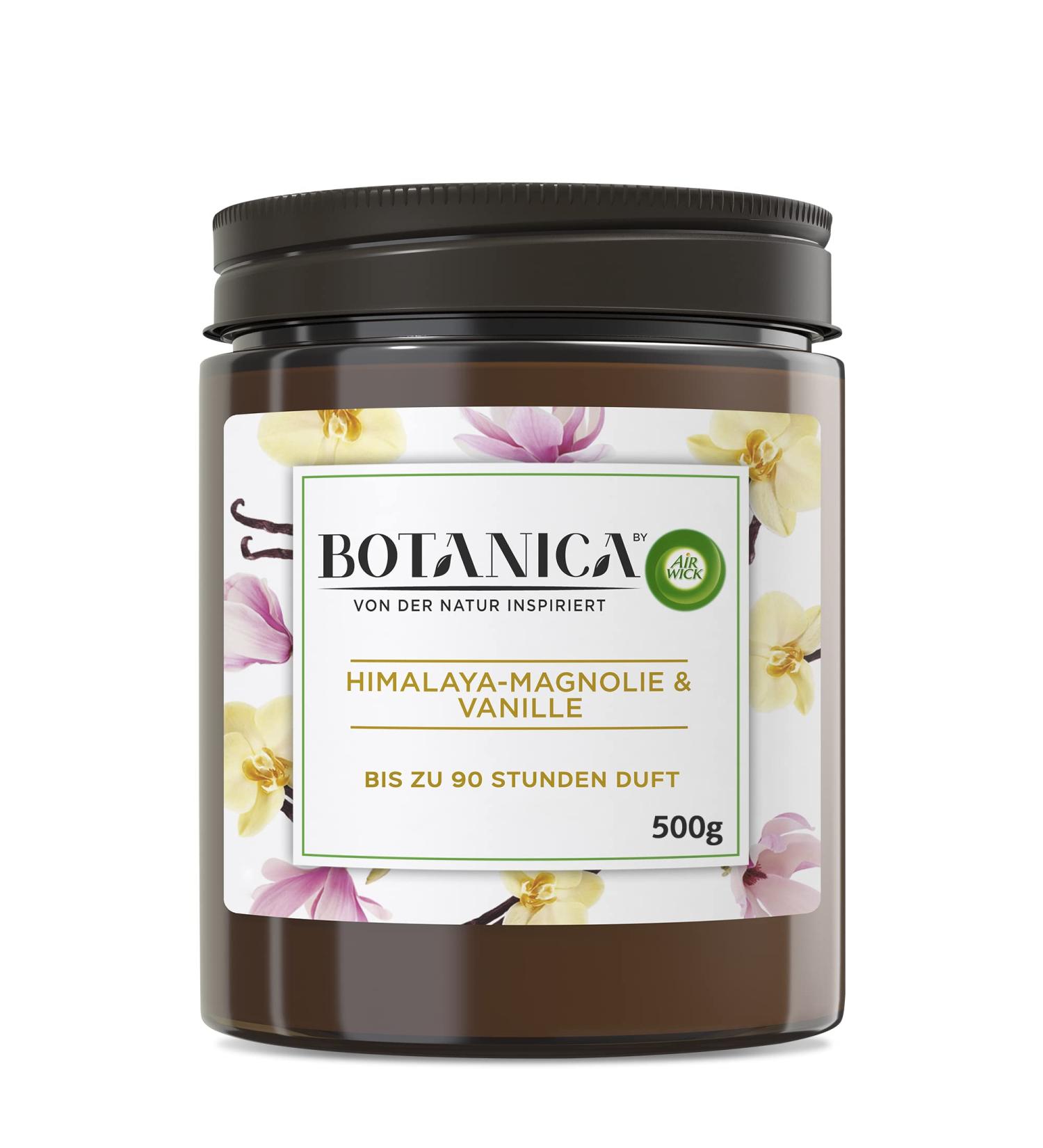 Botanica by Air Wick XL Candle - 90 Hours of Himalaya Magnolia & Vanilla Fragrance - Sustainably Made 500g in Glass - 1 Pack - Buy Online on SooperMarket.com