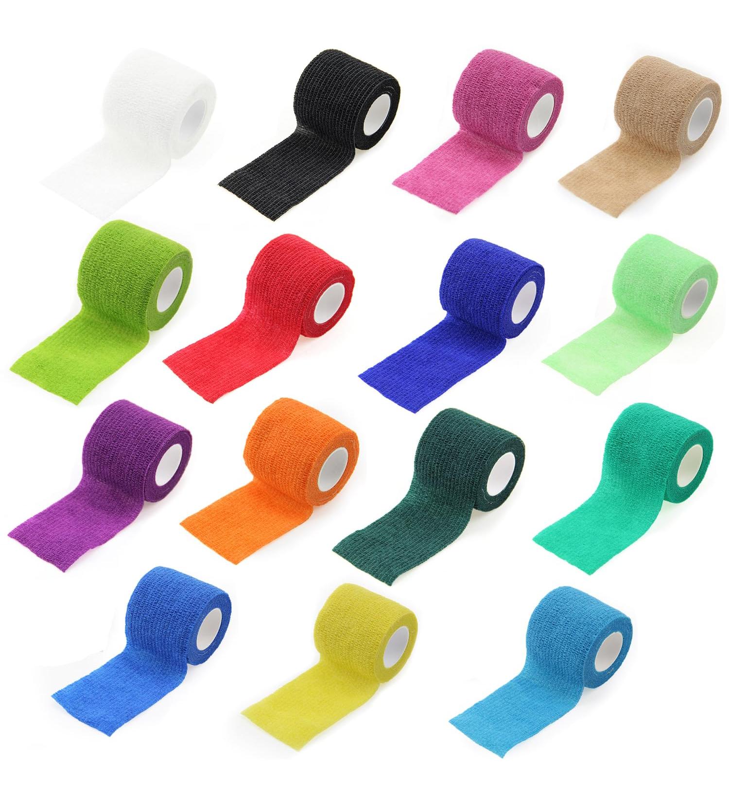 15pcs self-Adhesive Bandages Breathable Elastic Bandages Non-Woven Sports Tape Fitness Bandages Solid Color Sweat-Absorbing Bandages for Sports Protection Pets etc. - Buy Online on SooperMarket.com