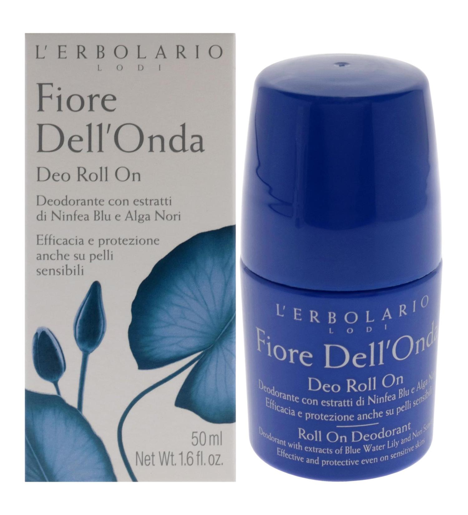 LErbolario Roll-On Deodorant Fiore Dell'Onda 1.7 oz - Roll-on Deodorant - Floral Scent - Natural Ingredients - For All Skin Types - Cruelty-Free - Buy Online on SooperMarket.com