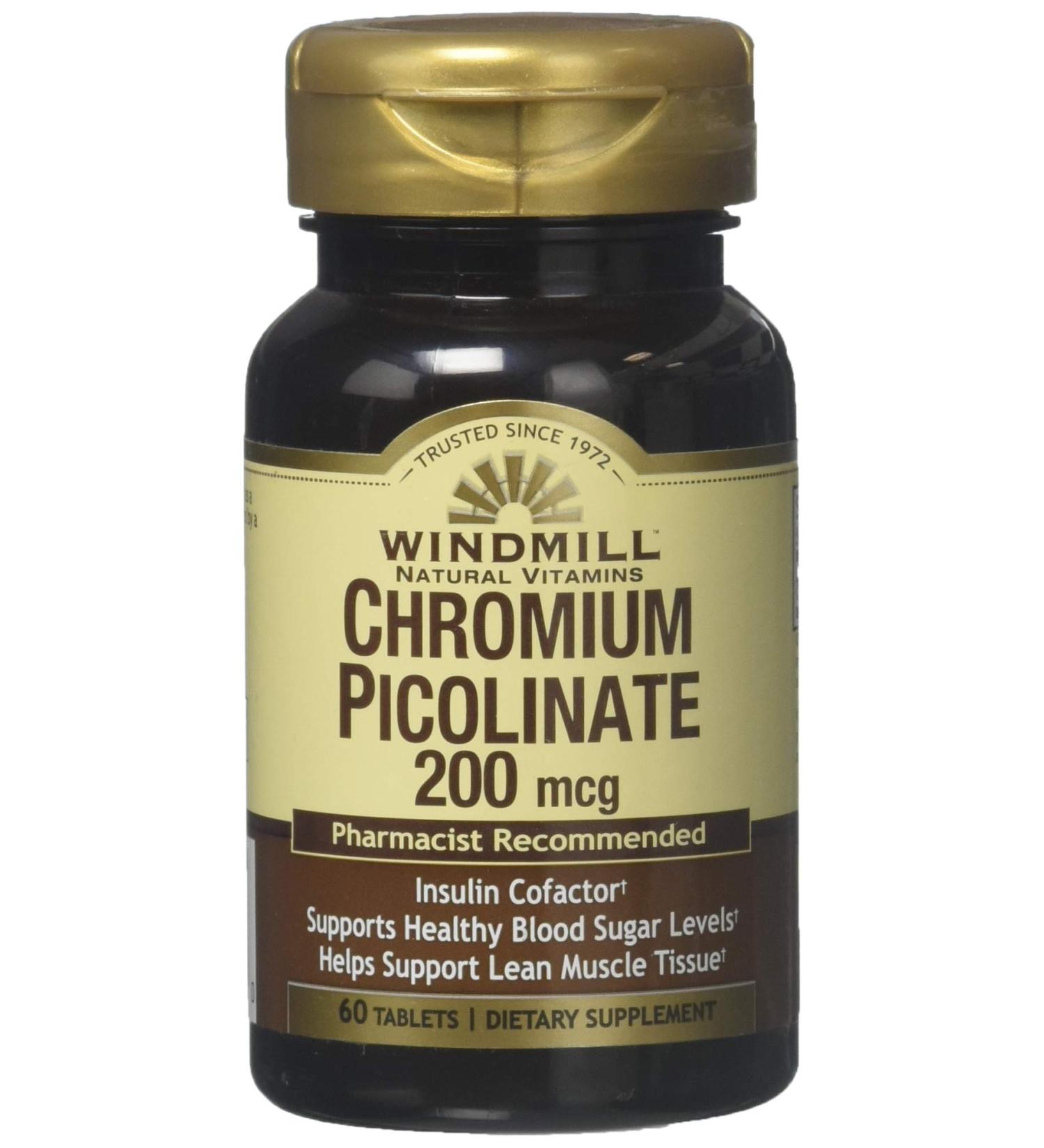 Windmill Chromium Picolinate 200mcg Tablets - 60 Count - Buy Online on SooperMarket.com