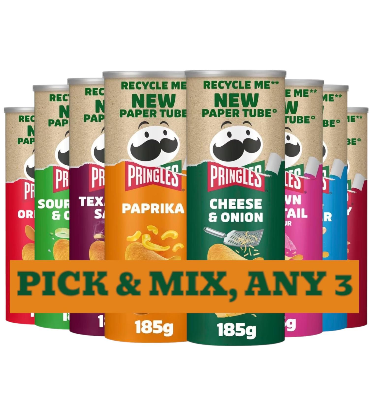 Potato Sharing Crisps Bundle with Pringles Flavoured Snacks | Pick & Mix Any 3 | Choose your Own Flavours - Buy Online on SooperMarket.com