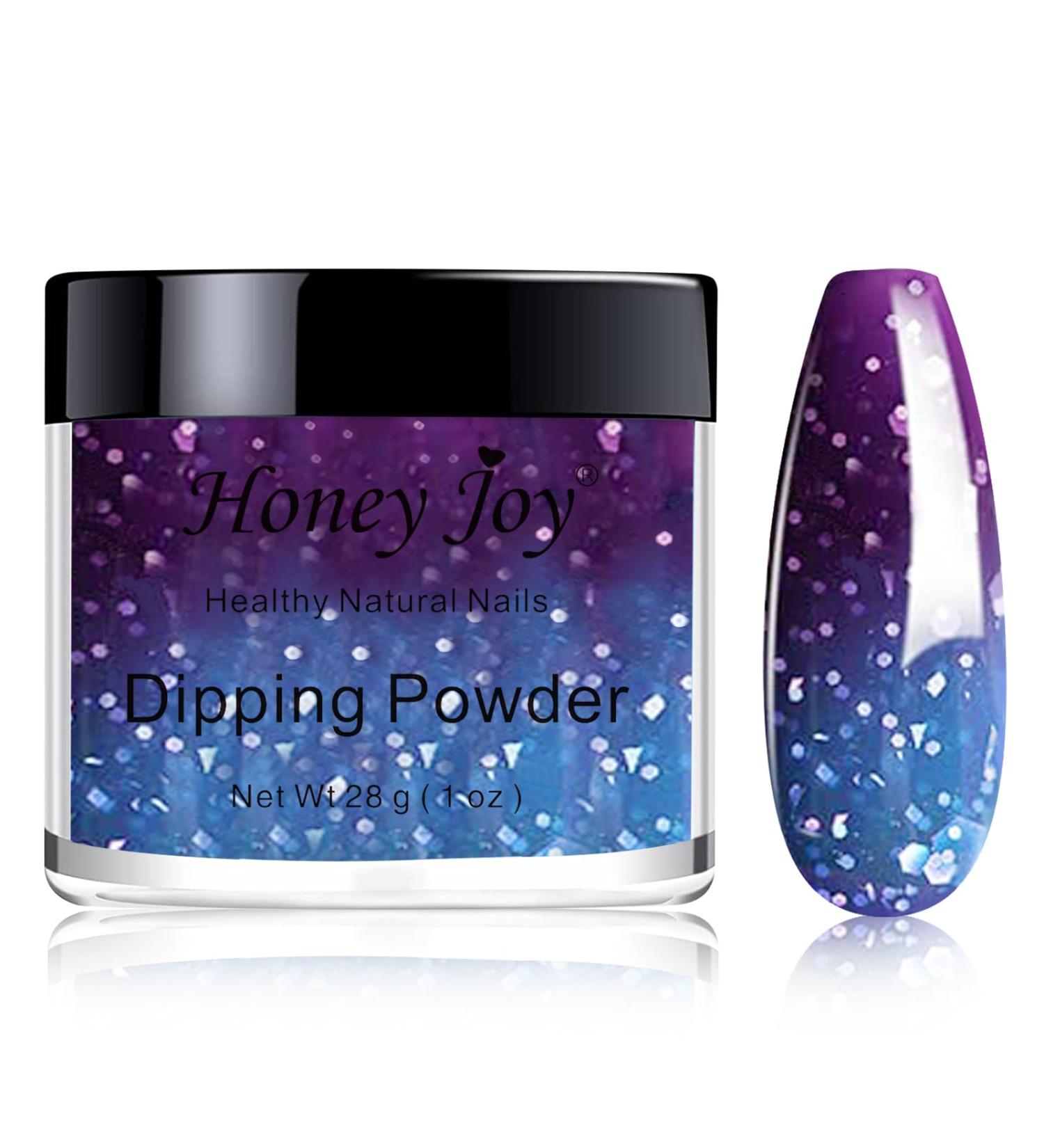 28g Blue & Purple Glitter Color Change Dip Powder Nails - Long-lasting No UV Light Needed (W-No.5) | International Shipping - Buy Online on SooperMarket.com