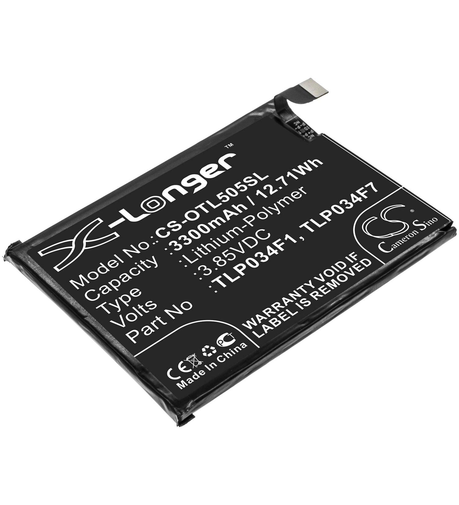 3300mAh Replacement Battery for TLP034F1 TLP034F7 | Compatible with 5039D 5053K 5053Y 3 2019 & 3L 2019 - Fast International Shipping - Buy Online on SooperMarket.com