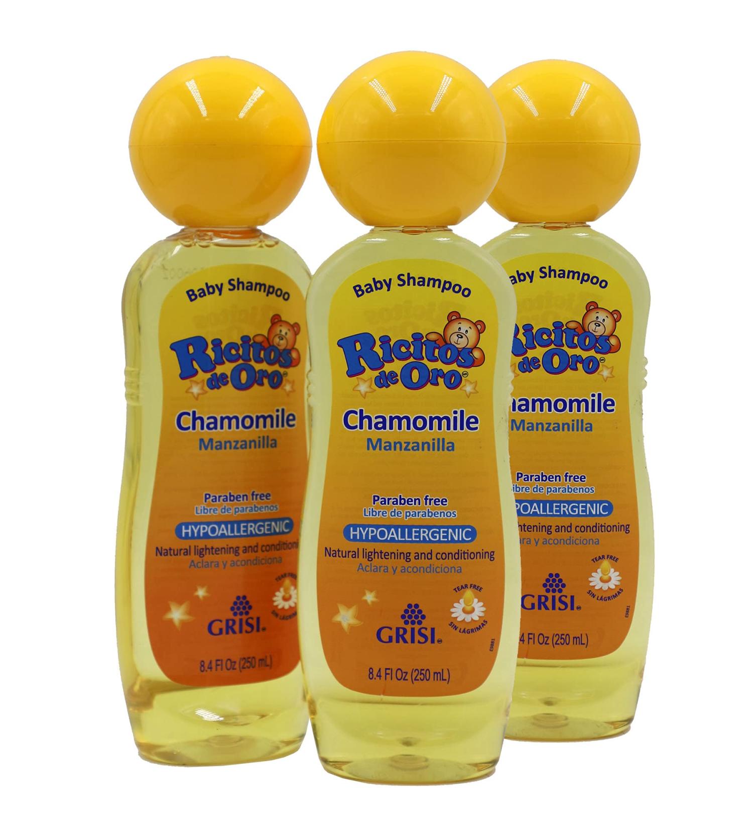 Ricitos de Oro Chamomile Baby Shampoo 3 Pack - Hypoallergenic - 8.4 FL Oz Bottles - Buy Online on SooperMarket.com