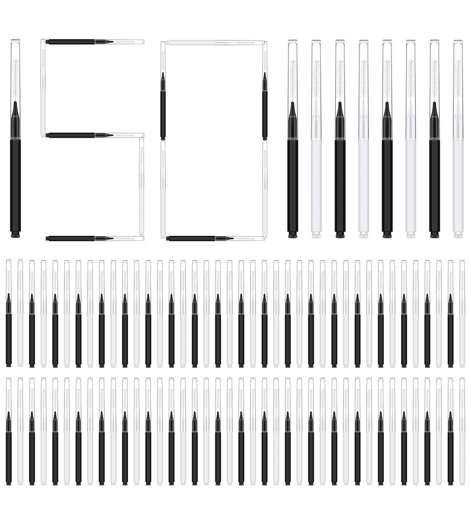 150pc Brow Lamination Microbrush Set with Cap - Black/White Eyebrow Tools for Lash Lift, Extensions & Filling - Buy Online on SooperMarket.com
