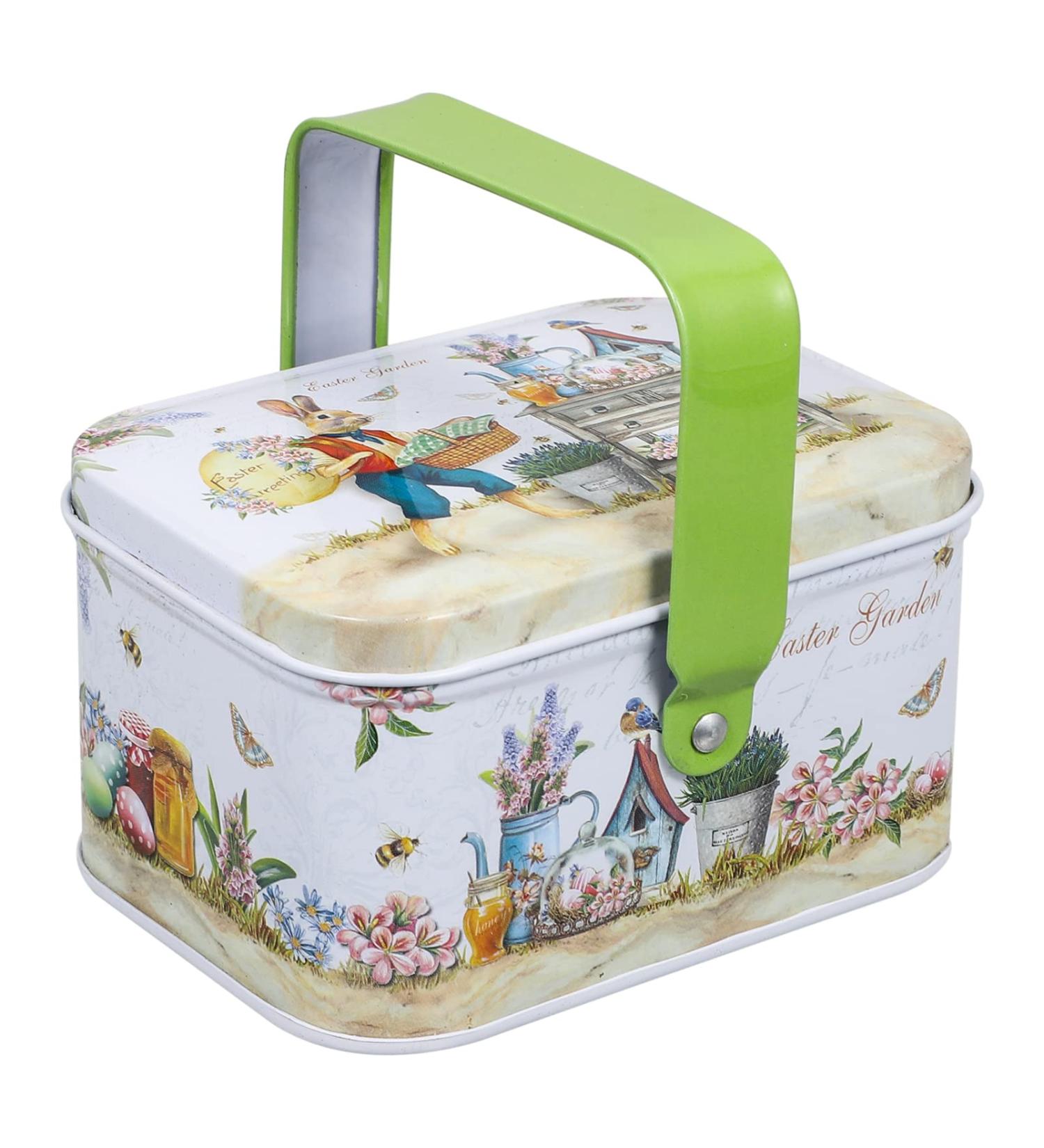 ABOOFAN 1pc Box easter tote mini bunny tinplate biscuit case metal Easter Candy Case Toy Jewelry Box child - Buy Online on SooperMarket.com