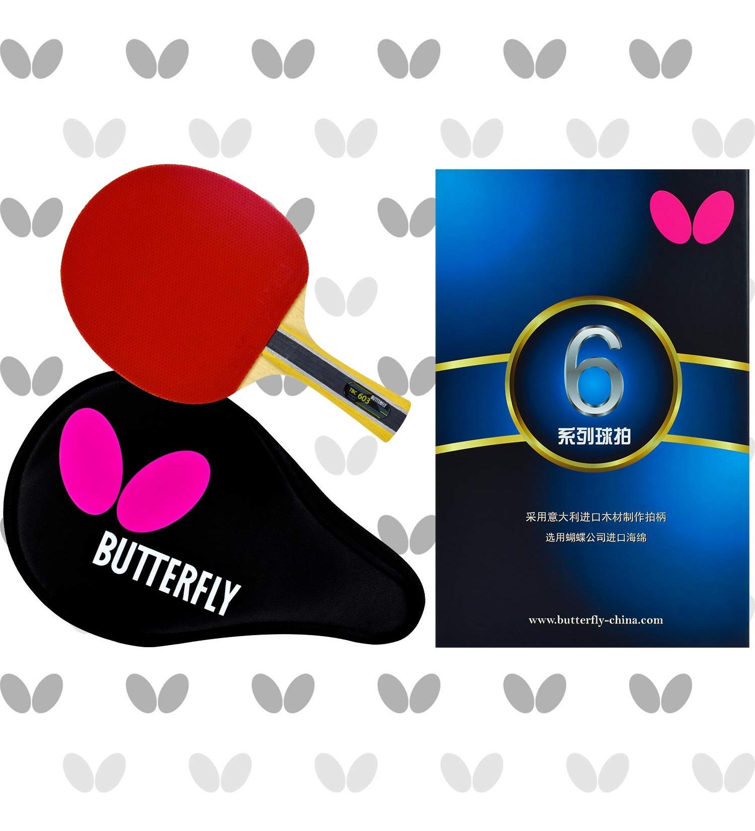 Butterfly B603FL Ping Pong Paddle Set with Case | Tournament Grade Table Tennis Racket for High Speed & Spin - Buy Online on SooperMarket.com