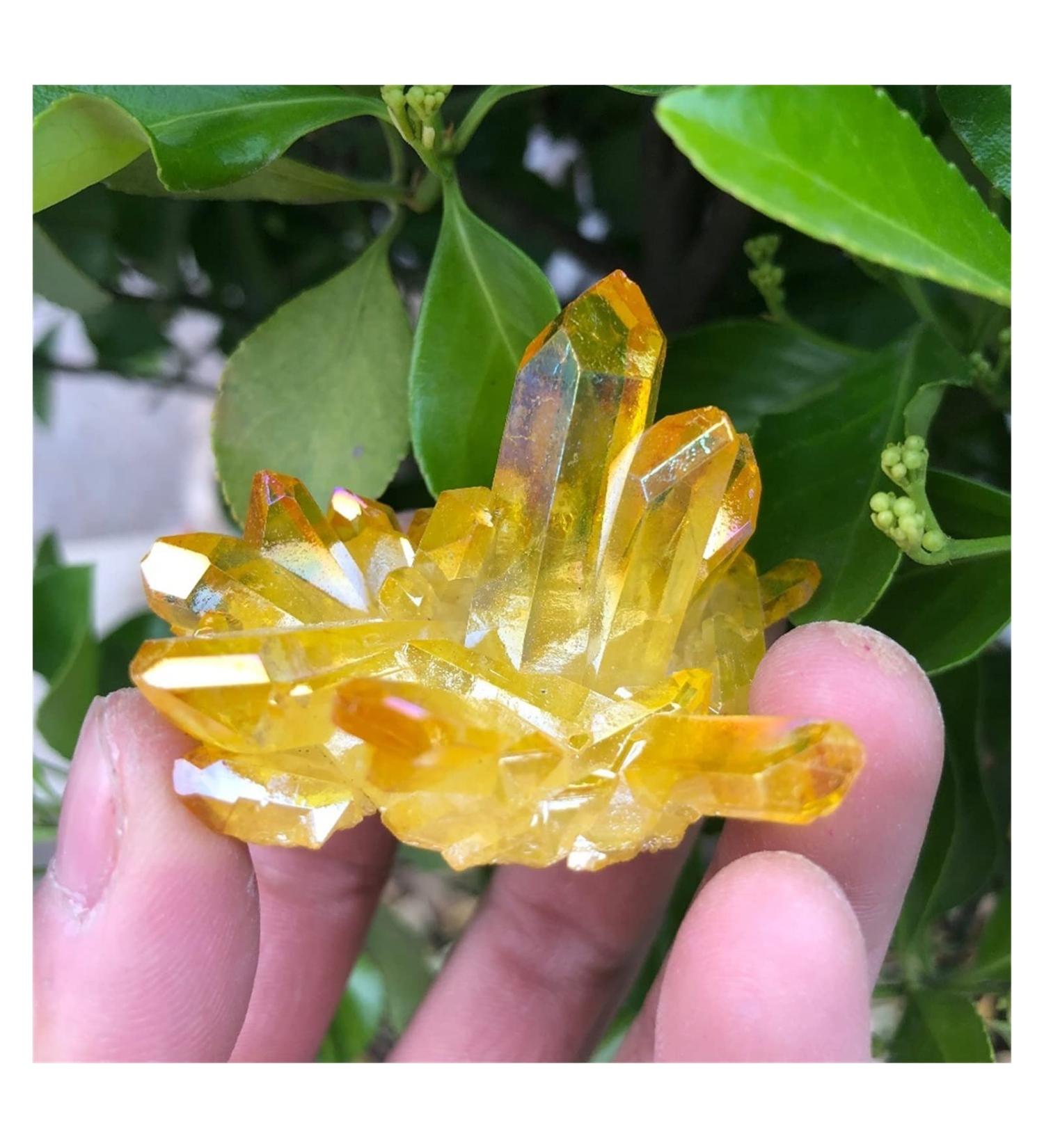 Natural Crystal Rough 1pcs Quartz Crystal Bismuth Silicon Cluster Rainbow - Buy Online on SooperMarket.com