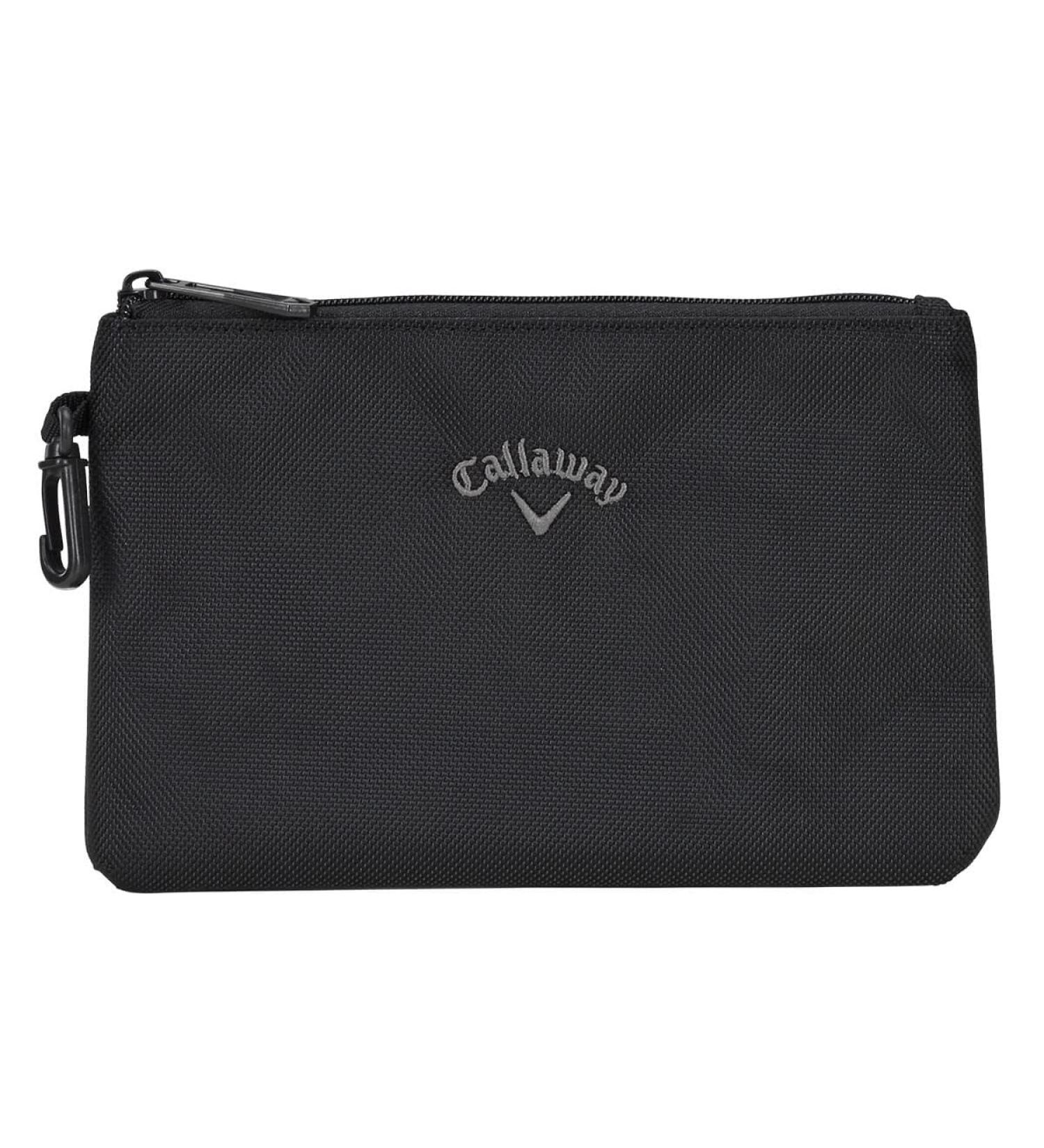 Callaway Golf Unisex 2022 Clubhouse Comfort Padded Handle Valuables Pouch BLACK