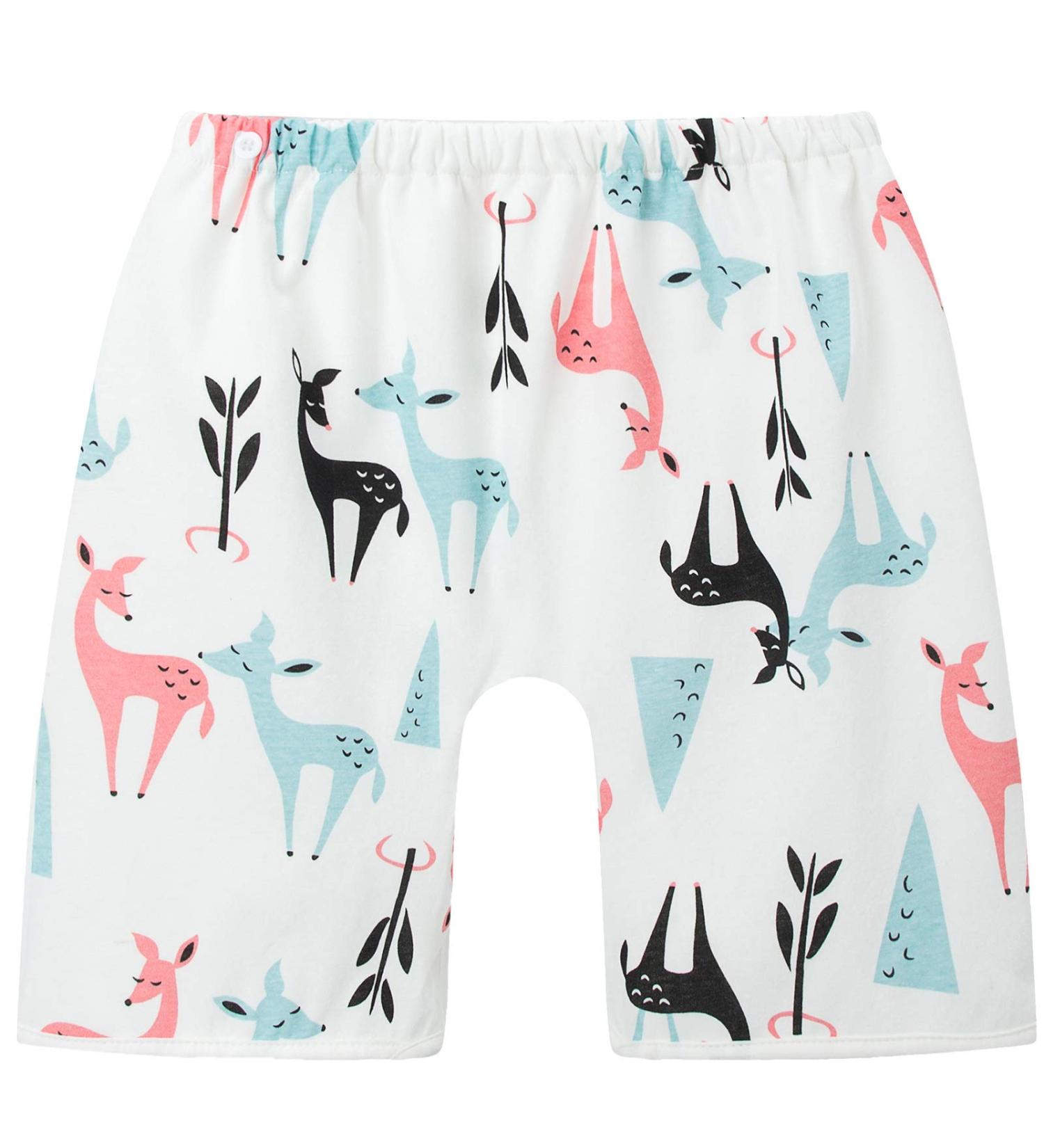 Baby Toilet Training Pants | Waterproof Reusable Cotton Diaper Skirt | Cute Cartoon Fawn Design | Kids 2-in-1 Skort Pants | Low Waist | M Size - Buy Online on SooperMarket.com