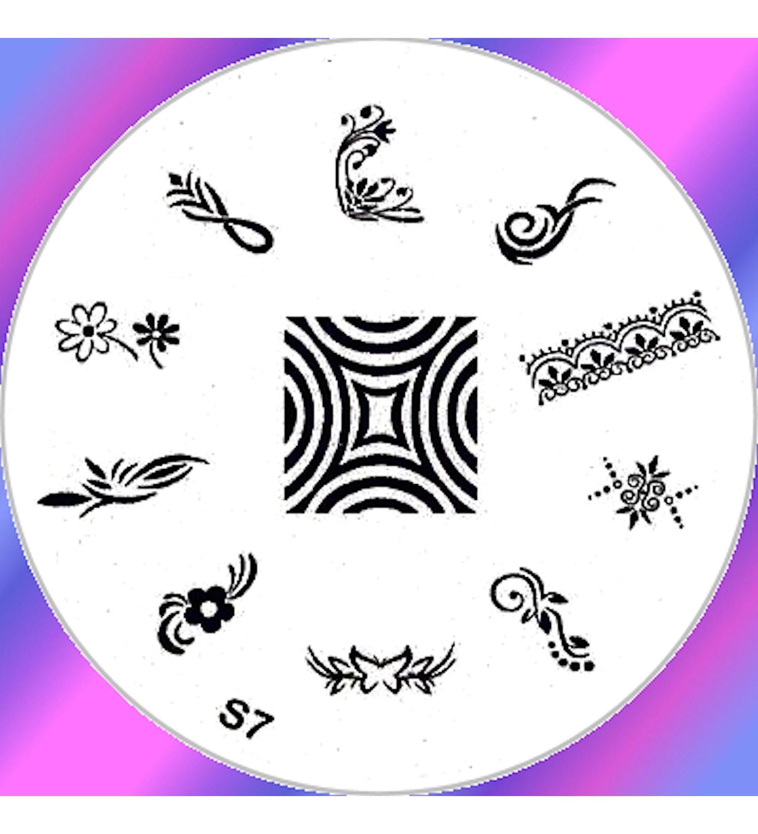 STAMPING STENCIL # Sx-07 Ornaments Flowers