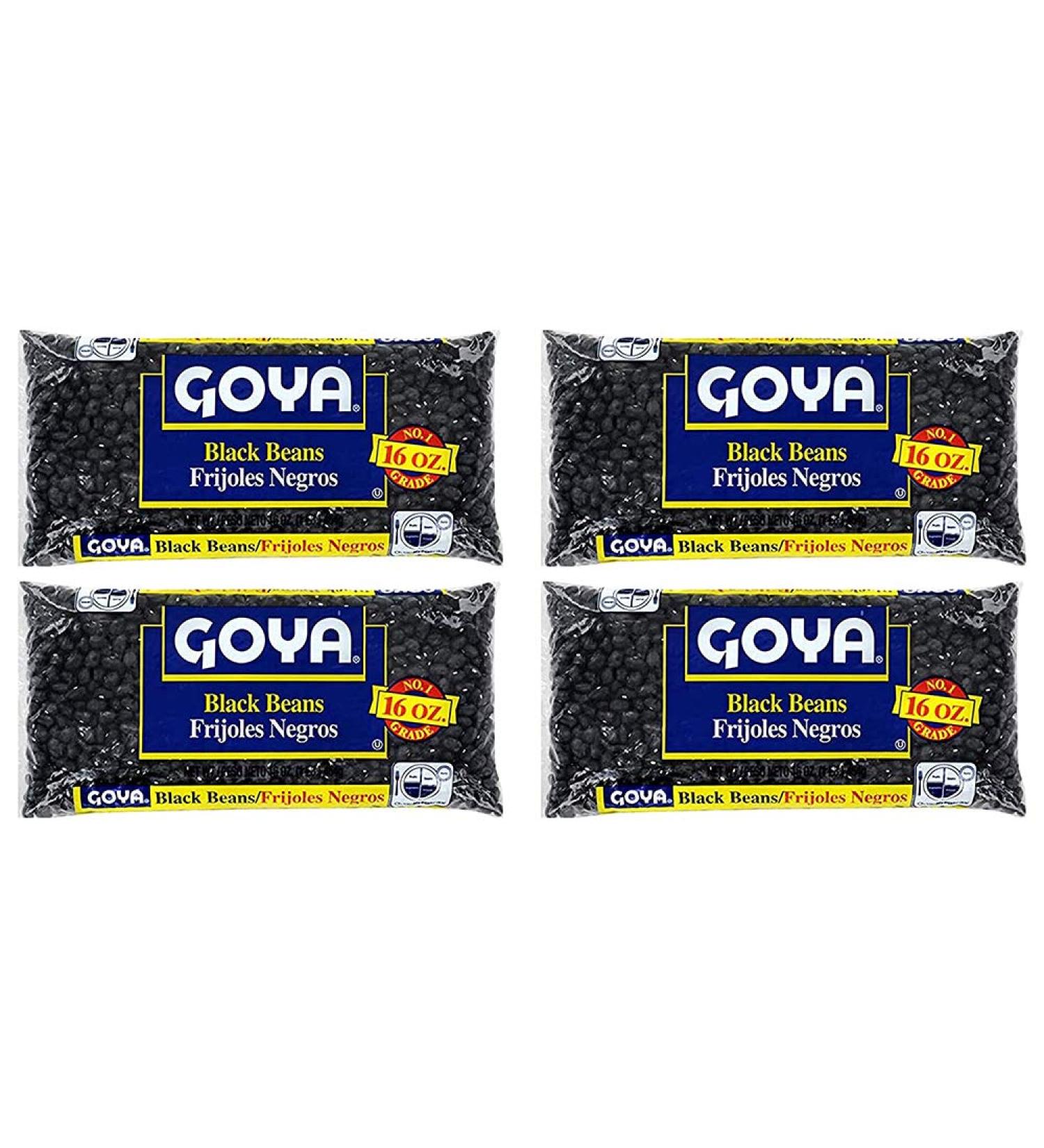 Goya Black Beans Dry 14oz - Pack of 4 | Premium Quality Beans - Buy Online on SooperMarket.com