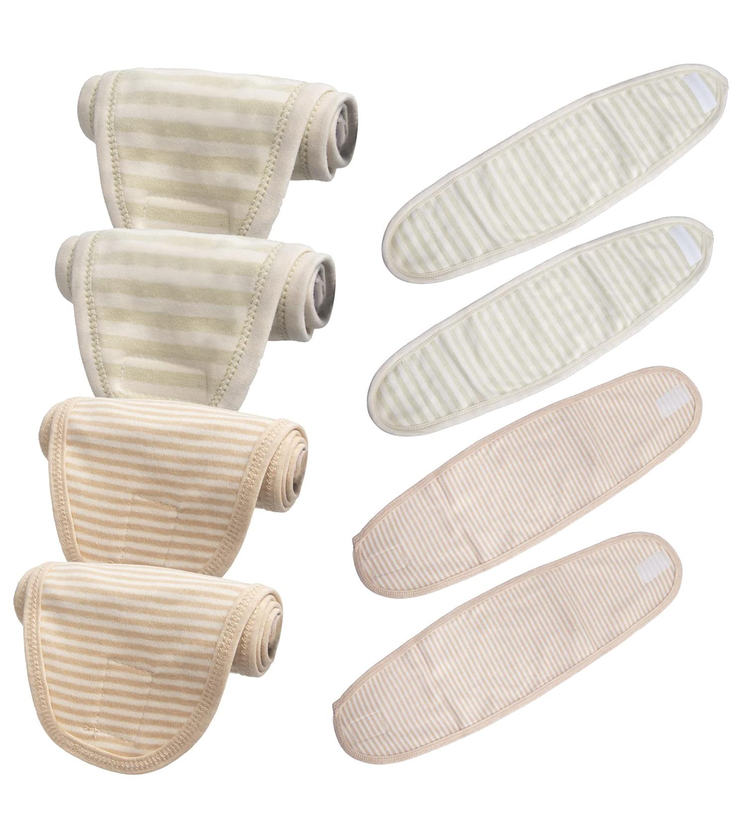 Baby Umbilical Cord Belt  Infant Belly Binder Hernia Care Navel Truss Support Newborn Warm Essential with Breathable Organic Cotton 2brown&2green - Buy Online on SooperMarket.com