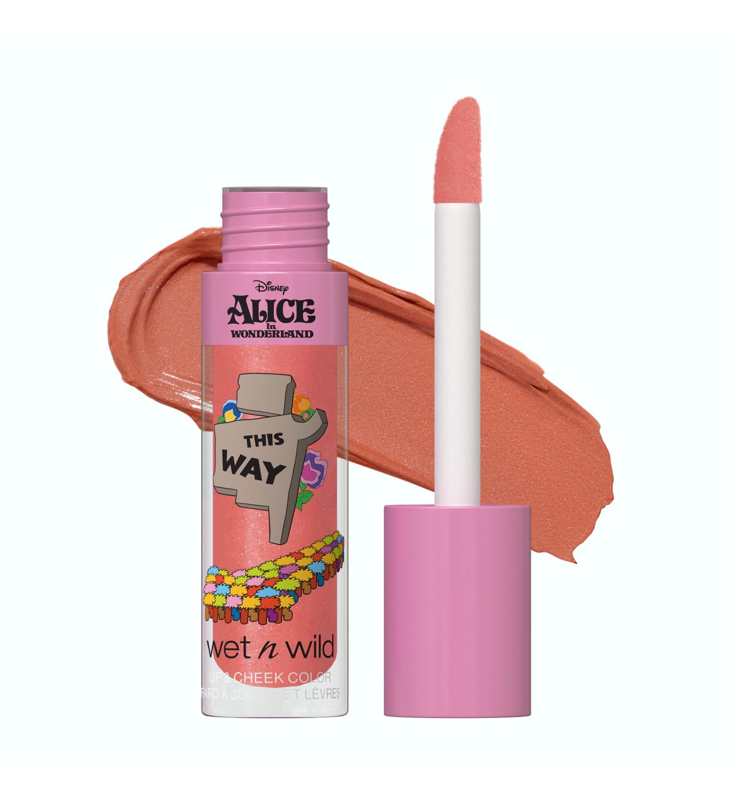 Wet n Wild Alice in Wonderland Lip & Cheek Color - Creamy Natural-Looking Flush for Lips and Cheeks - Weightless Formula - This Way Shade - Buy Online on SooperMarket.com