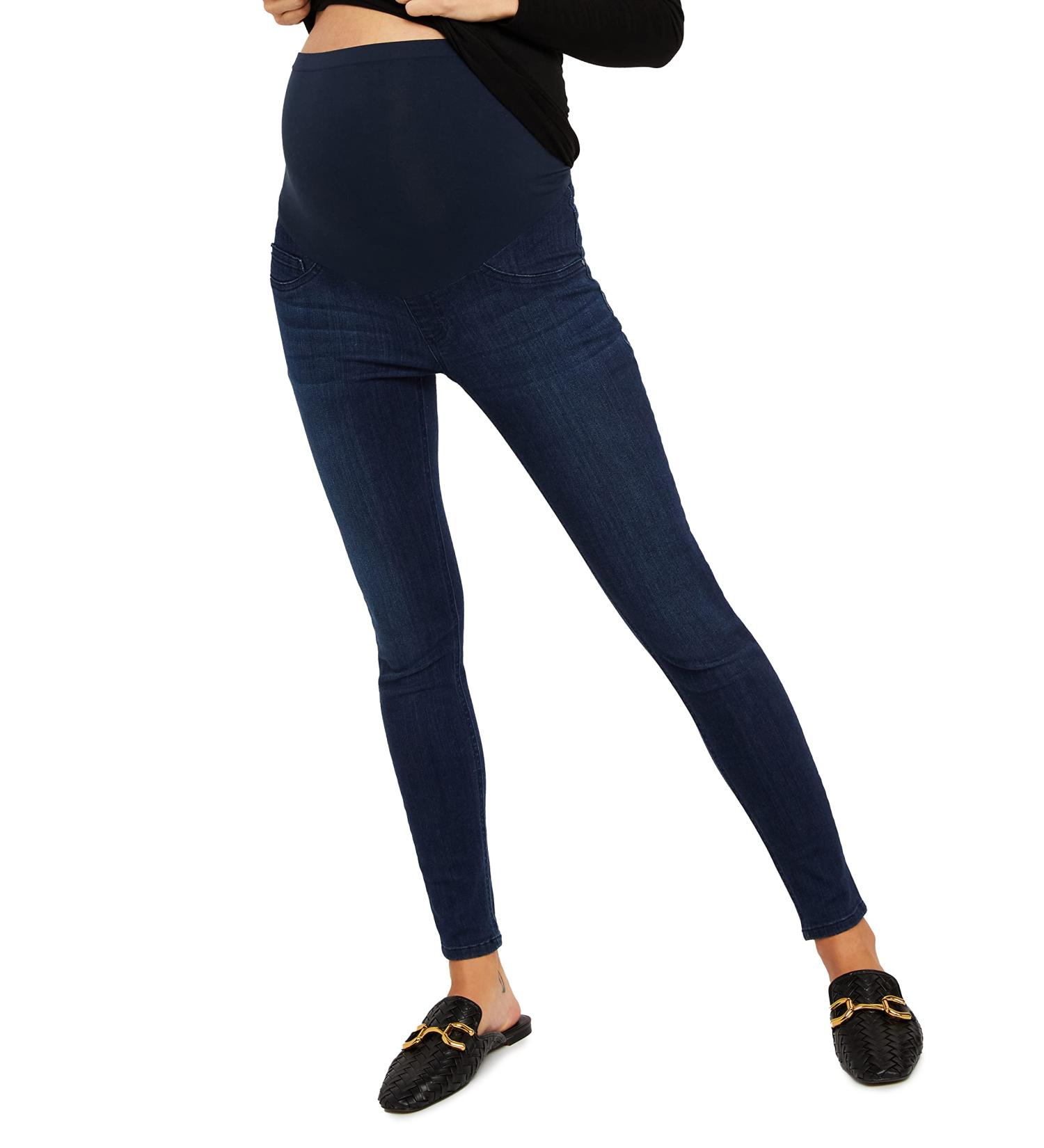 Motherhood Maternity Indigo Blue Stretch Denim Jegging Jeans with Secret Fit Belly - Dark Wash - Buy Online on SooperMarket.com