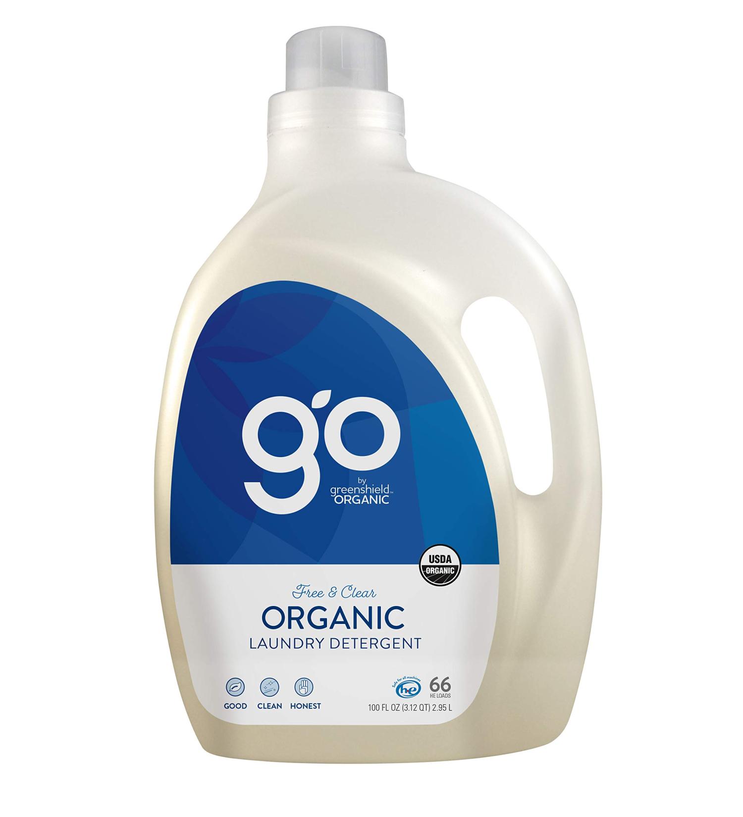 GO by Greenshield Organic Laundry Detergent, 100 oz - USDA Certified Organic, Free & Clear - Buy Online on SooperMarket.com