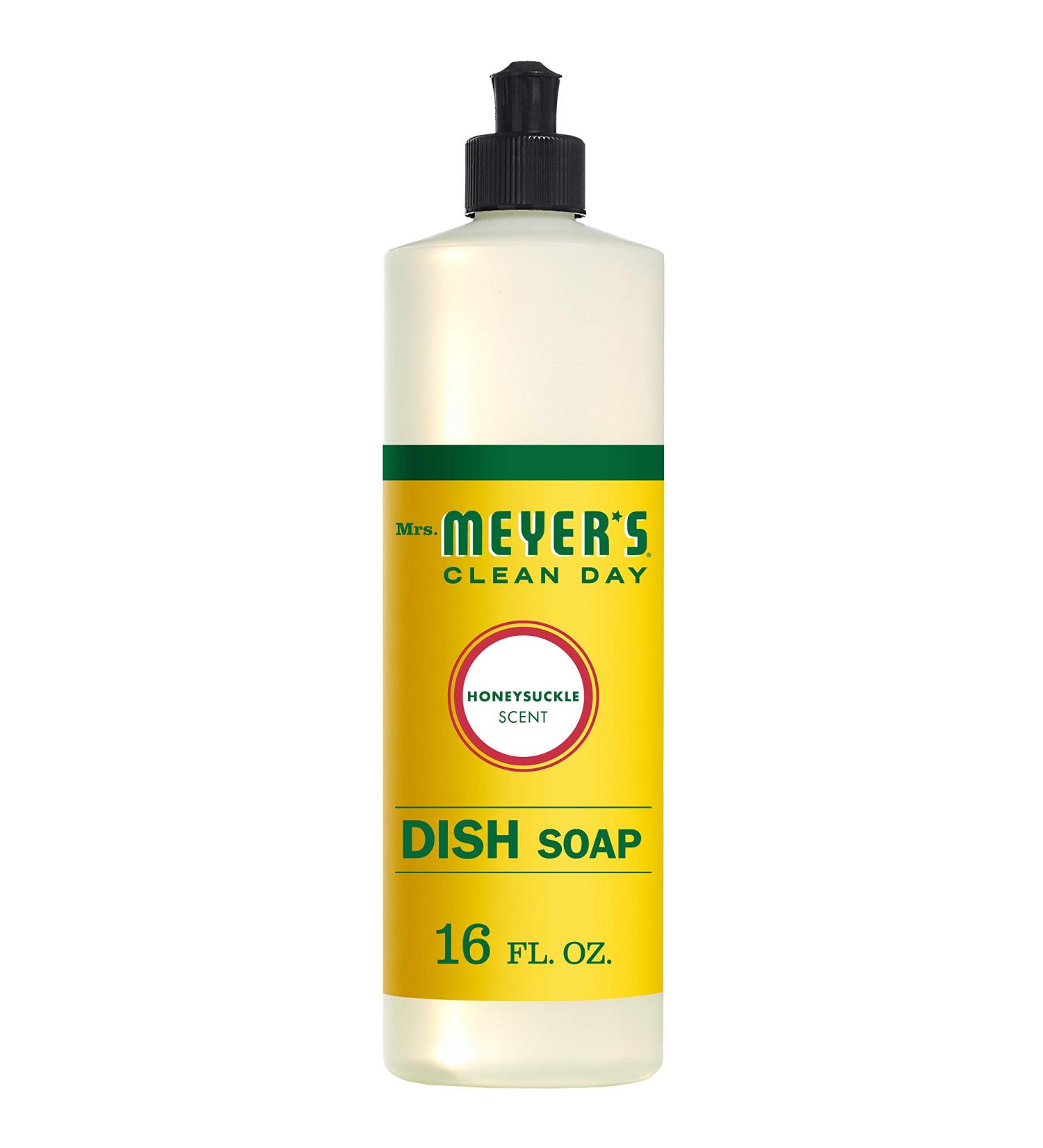 Mrs. Meyer's Clean Day Liquid Dish Soap - Honeysuckle Scent 16 oz | Eco-Friendly & Biodegradable Dishwashing Liquid - Buy Online on SooperMarket.com