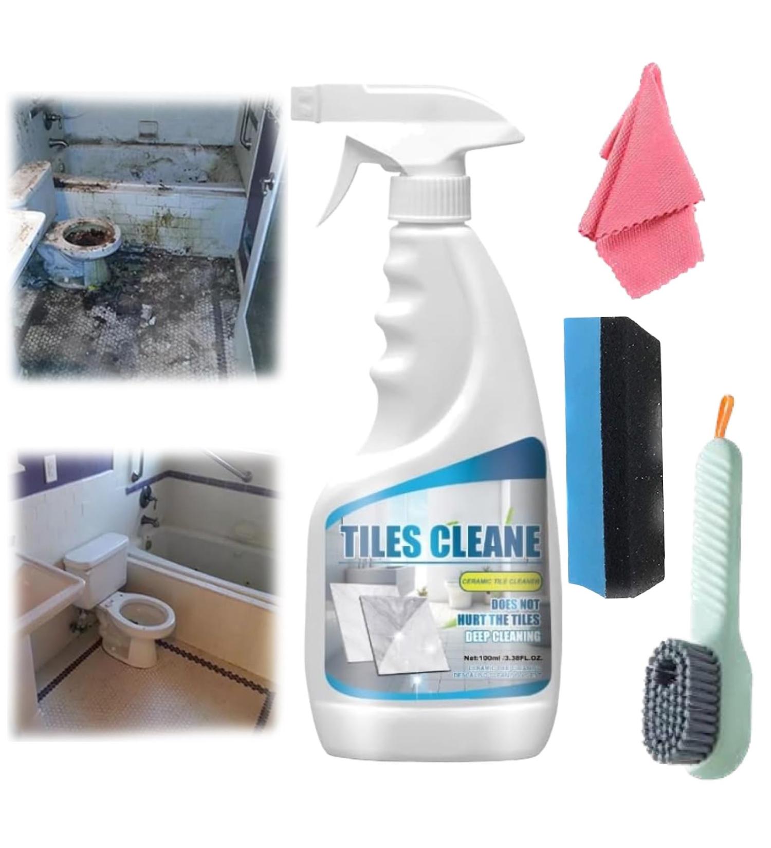 Dodorado Grout Cleaner Powerful Tile Floor and Shower Cleaning Liquid Tile Grout Cleaner Sprayer Heavy Duty Spray Stubborn Stain Cleaner Stubborn Stains Cleaner Quickly Removes Dirt (1Pcs) - Buy Online on SooperMarket.com