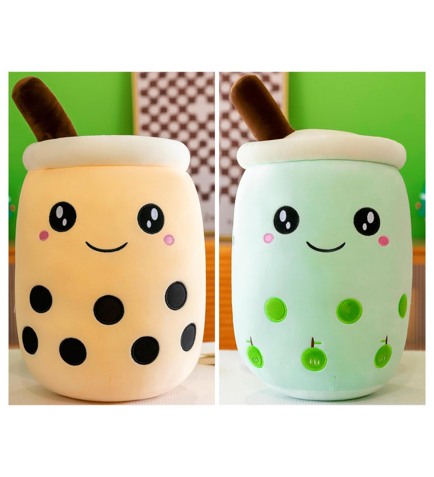 SPIRTUDE 2Pcs Cute Boba Plush Apple & Bubble Tea Plushies Set for Kids - 24cm Soft Squishy Pillow Gift - Buy Online on SooperMarket.com