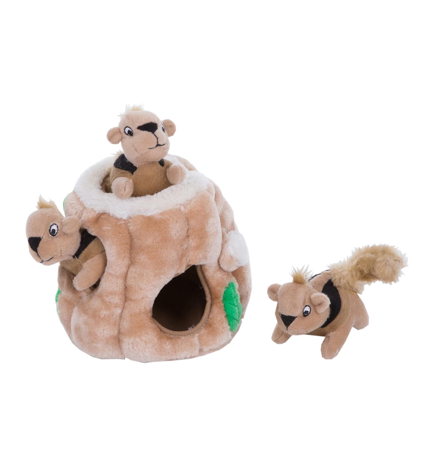 Outward Hound Hide-A-Squirrel Puzzle - Plush Dog Toy for Dogs - Small Brown - Interactive Fun for Your Pet - Buy Online on SooperMarket.com