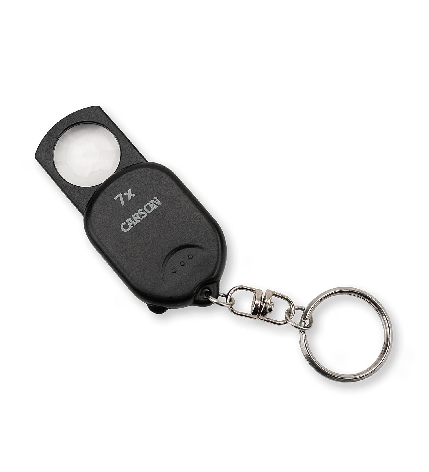 Carson Clip & View Pop-Up Retractable 7X Aspheric Keychain Magnifier (GN-70) - Buy Online on SooperMarket.com