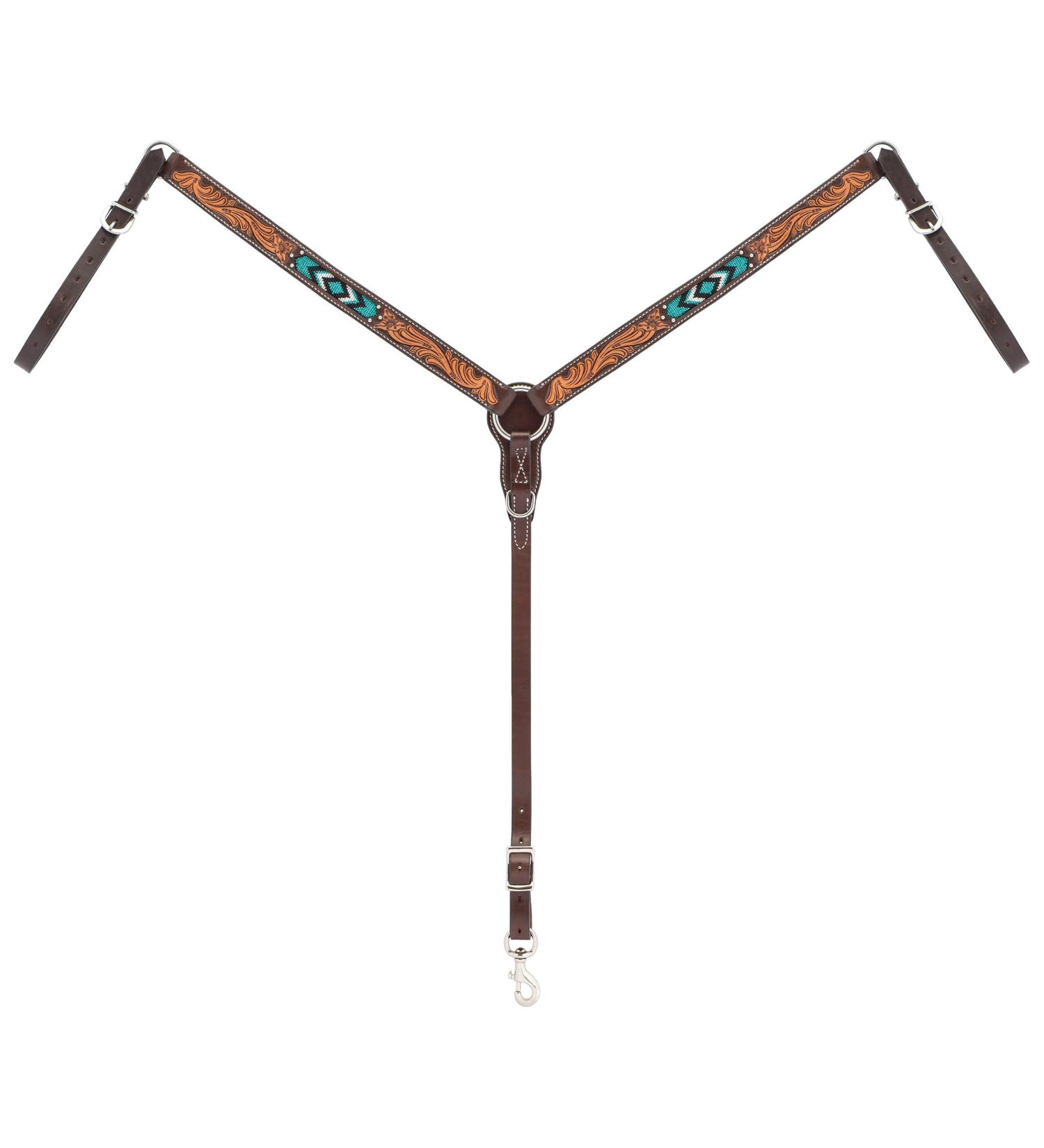 Shop Turquoise Cross & Beaded Collection - Premium Straight Breast Collar | International Shipping Available - Buy Online on SooperMarket.com