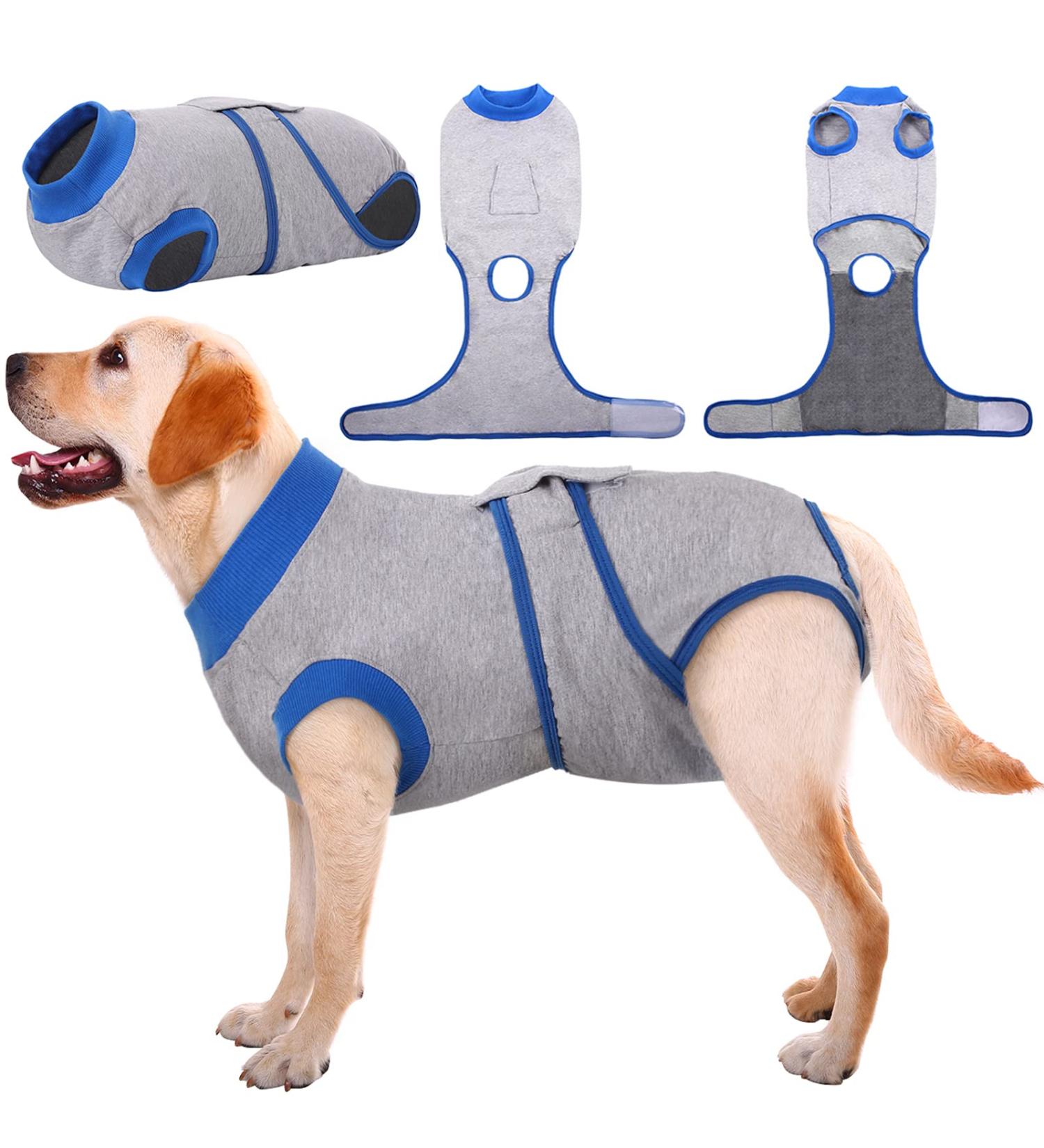 Kuoser Dog Recovery Body Suit for Male Dogs - Post-Surgery Protective Wear Breathable Leak-Proof Anti-Licking - Size XL Gray (1 Pack) - Buy Online on SooperMarket.com