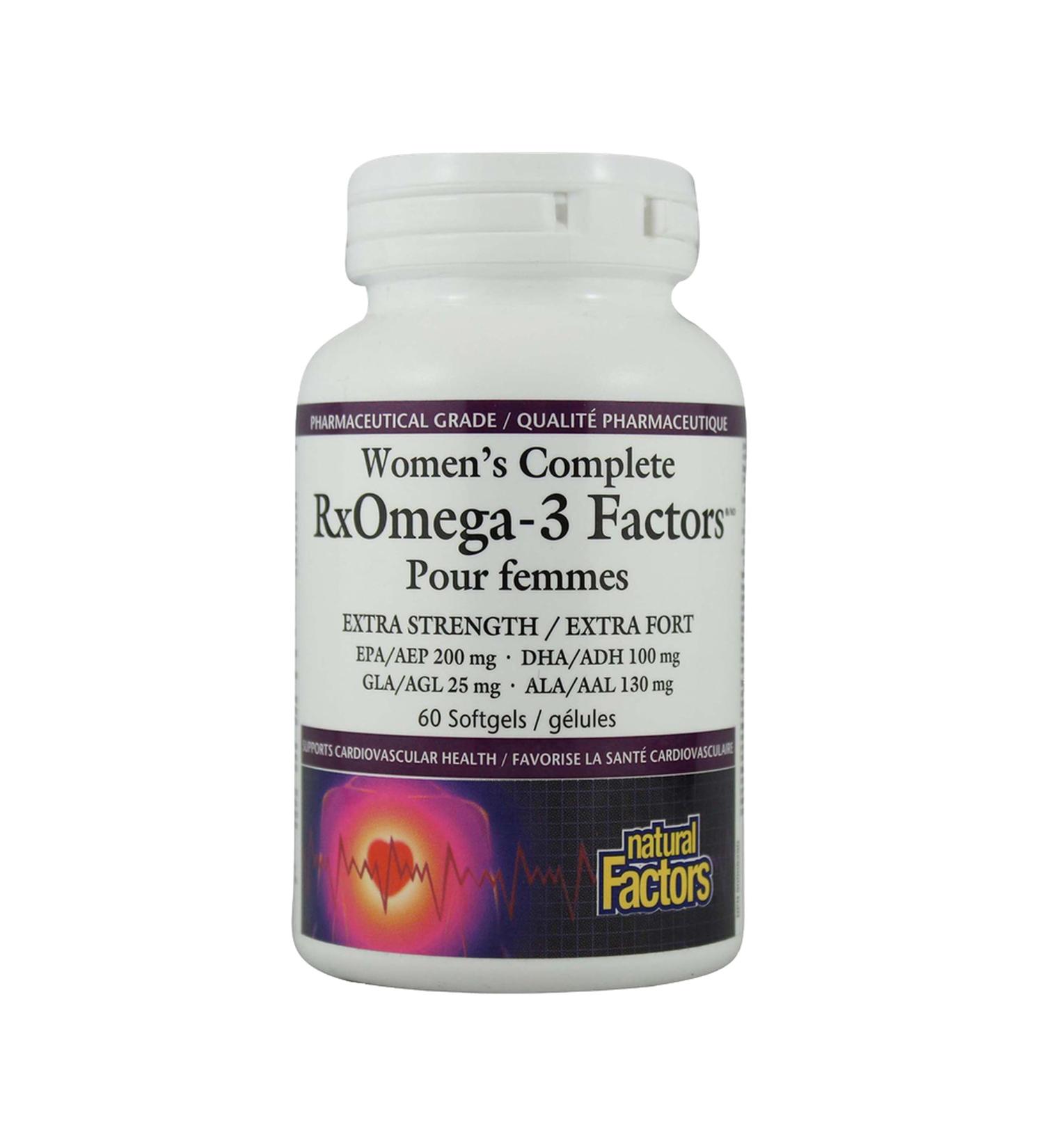 Natural Factors Women's Complete RxOmega-3 Factors 60 Softgels - Buy Online on SooperMarket.com