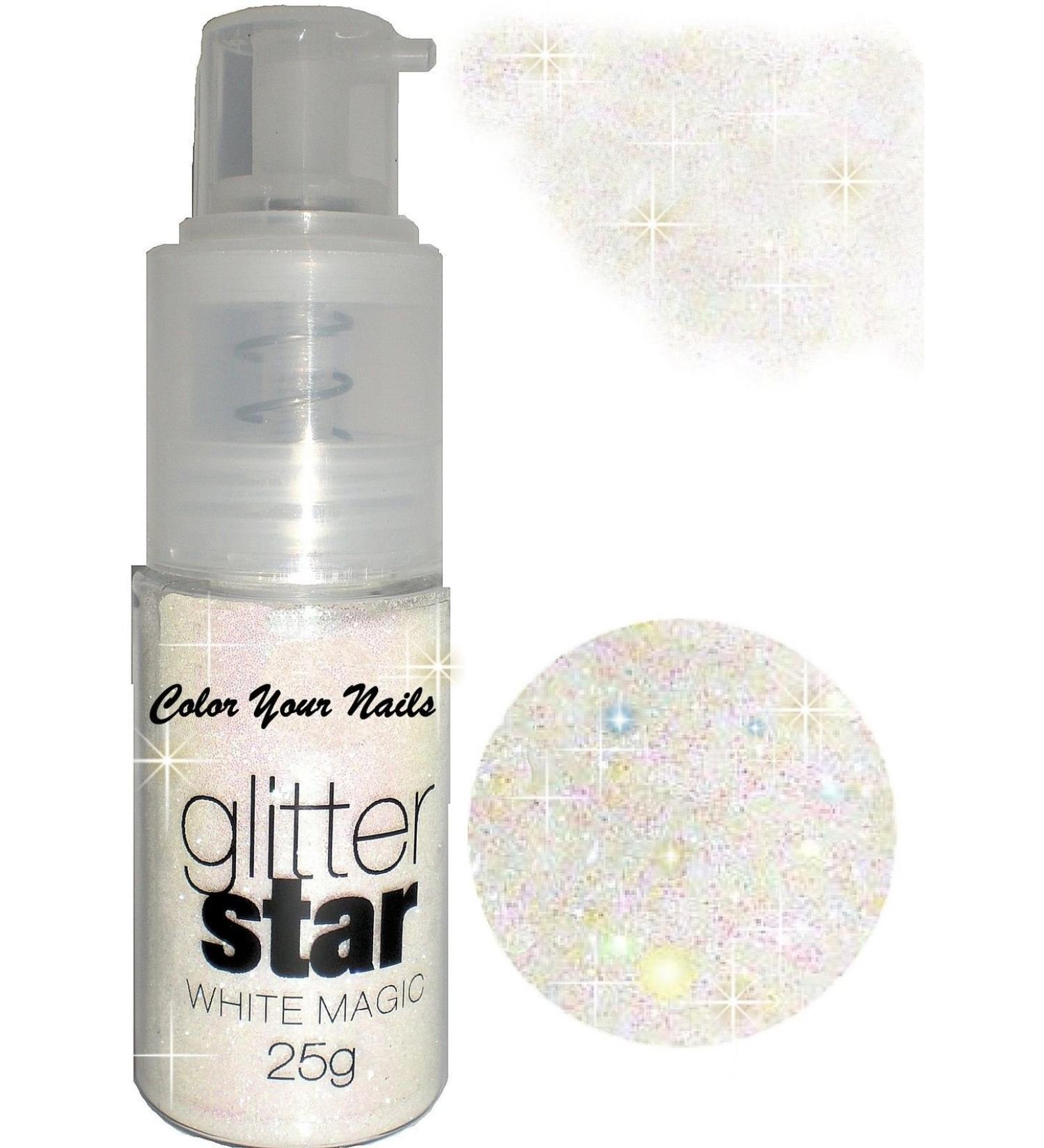 Magic White 25g Glitter Powder Spray Versatile Glitter for Skin & Hair in Easy Pump Bottle - Buy Online on SooperMarket.com