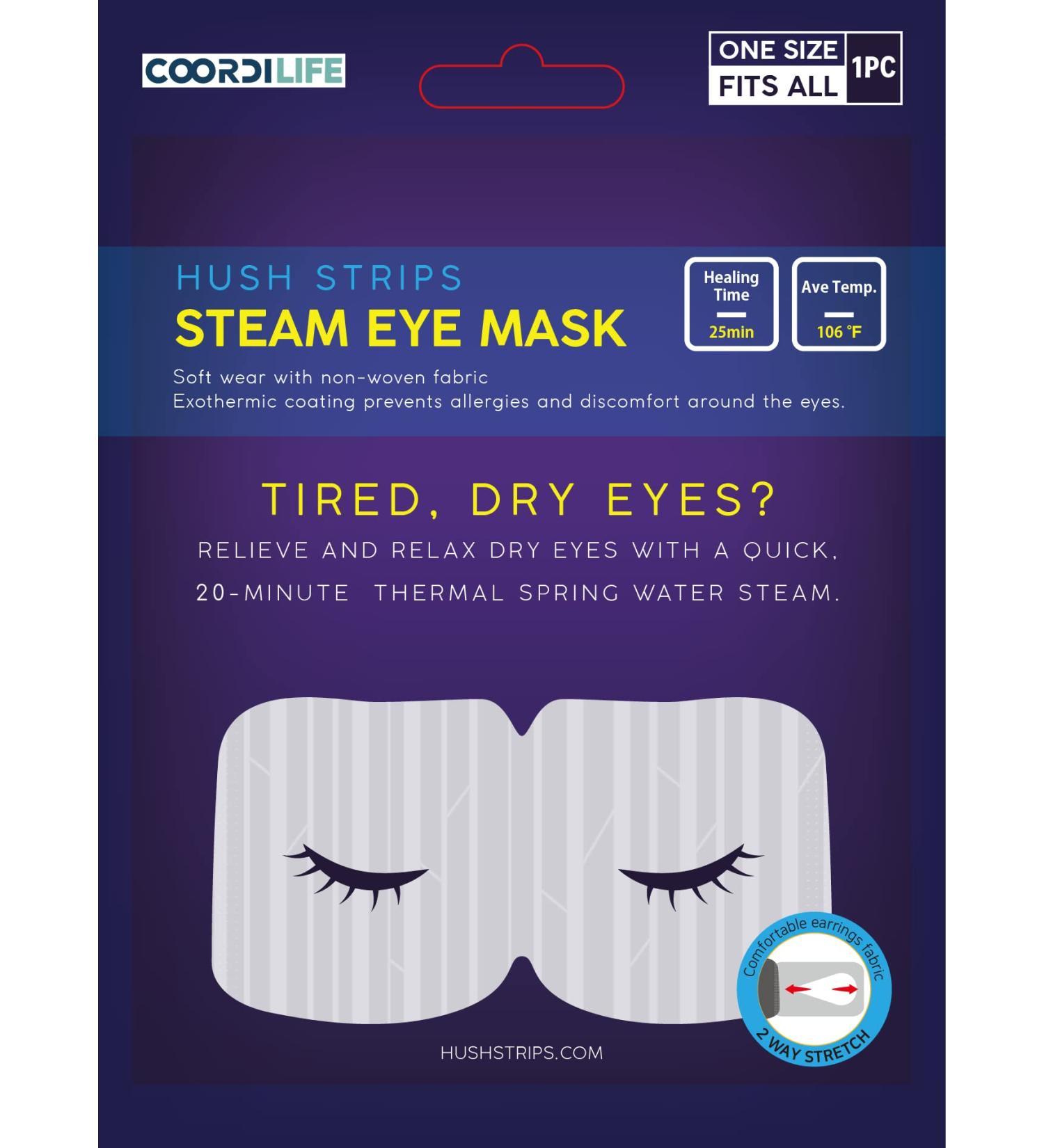 Coordilife Disposable Steam Eye Mask (6 Pack) - Self-Heating, Relaxing, and Comfortable - Skincare Solution for Puffiness, Dark Circles, and Dry Eyes - Perfect for Travel and Gift - Buy Online on SooperMarket.com