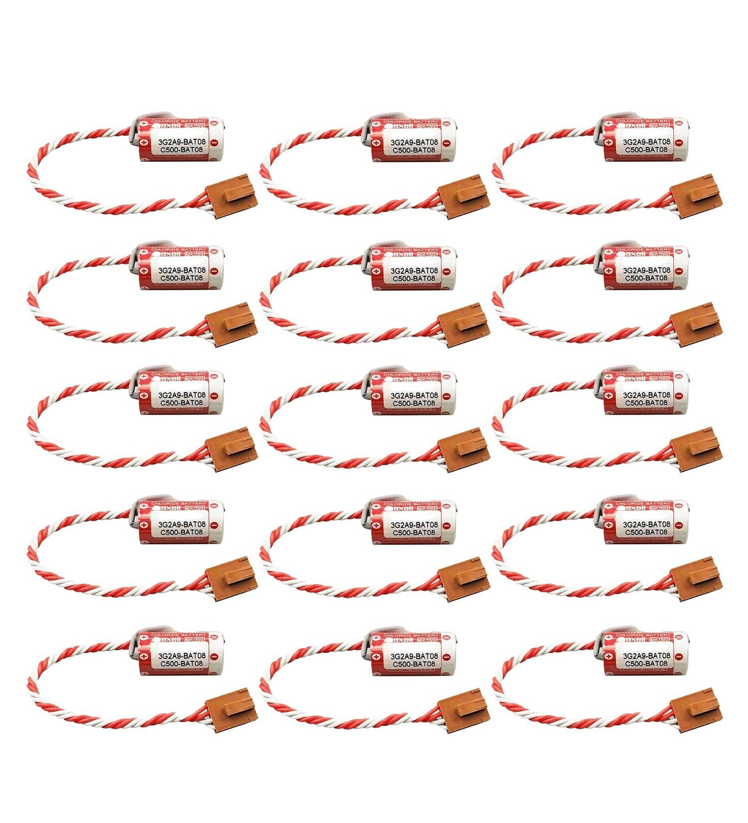 Buy 15 Pack ER17/33 2/3A 3.6V Batteries - 1600mAh PLC Battery for 3G2A9-BAT08 & C500-BAT08 | International Shipping Available - Buy Online on SooperMarket.com