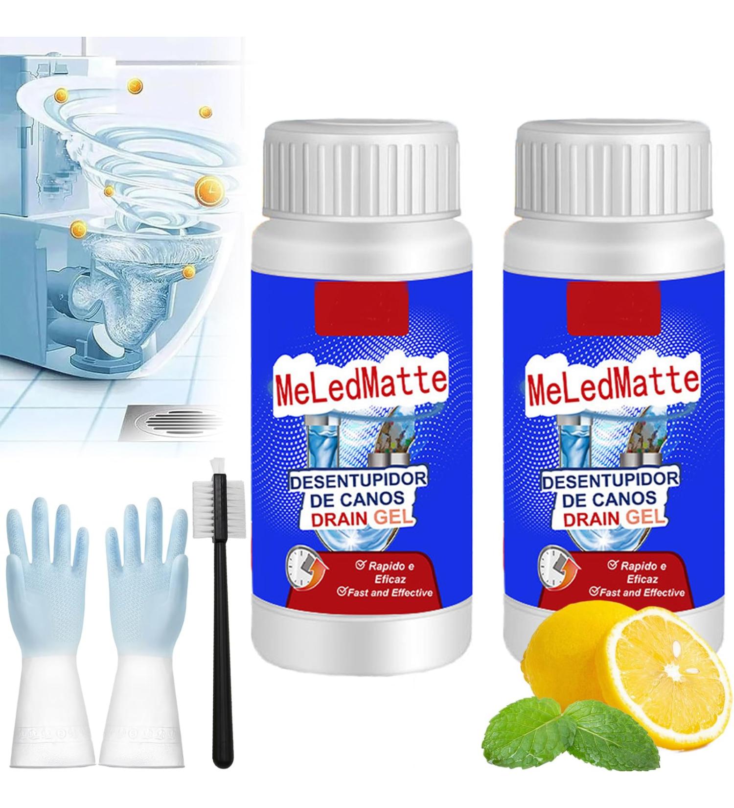Meledmatte Toilet Drain Cleaner Professional Meledmatte Powerful Pipe Dredging Agent Meledmatte Pipeline Dredging Agent for Kitchen Toilet Pipeline Quick Cleaning Tool (2Pcs) - Buy Online on SooperMarket.com