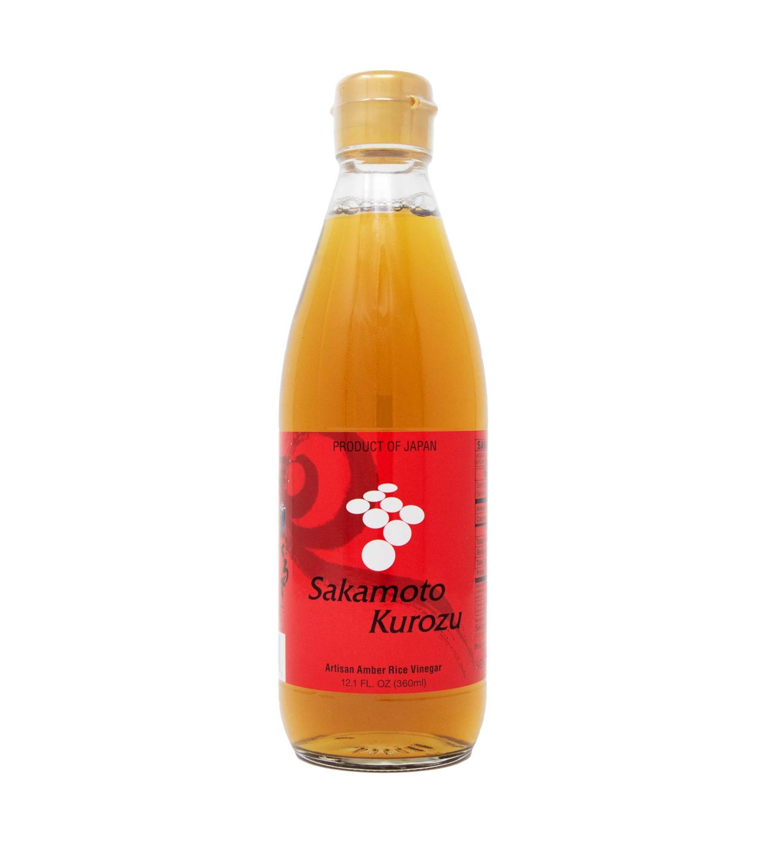 Sakamoto Kurozu Original Artisan Amber Brown Rice Vinegar - 12 Ounce - Mild and Rich Taste - Fermented - Product of Japan - Buy Online on SooperMarket.com