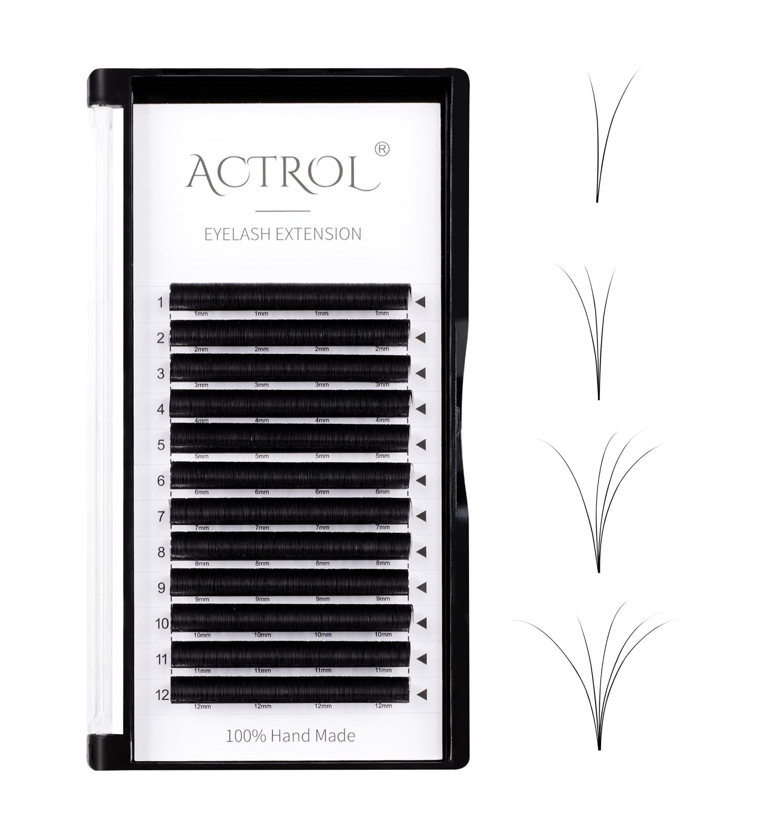 Volume Eyelash Extensions D Curl 0.07mm 13mm - Easy Fan Self Fanning Lashes for Effortless Volume - Buy Online on SooperMarket.com