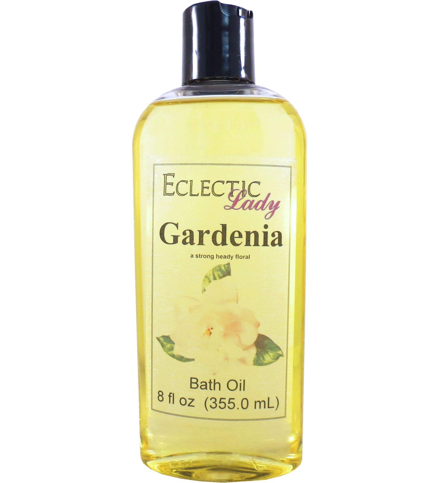 Gardenia Bath Oil 8 oz by Eclectic Lady - Luxurious Floral Scent for Relaxation - Buy Online on SooperMarket.com