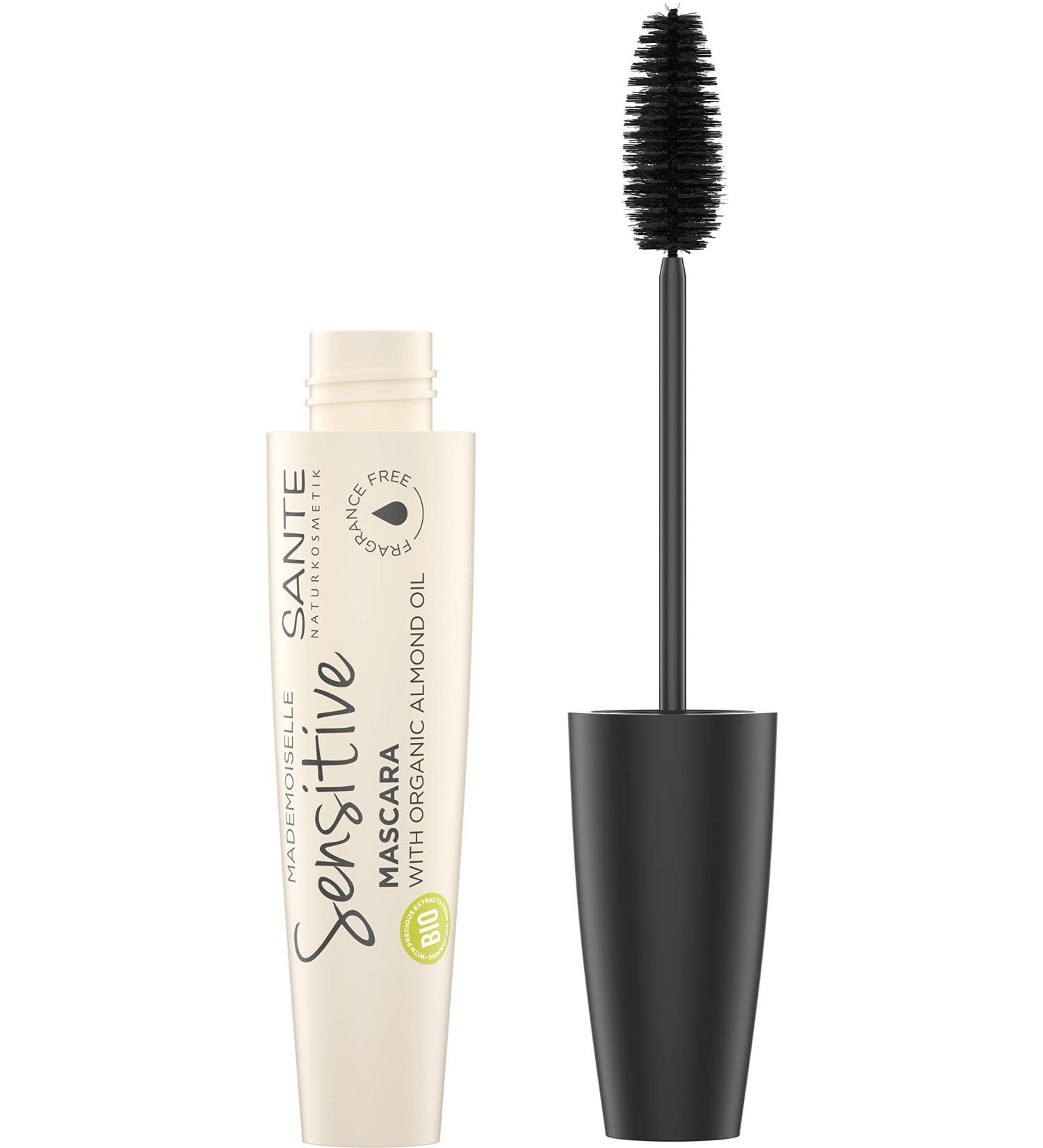 Sante Mademoiselle Sensitive Mascara 01 Black - Vegan Volume & Length Perfume Free for Sensitive Eyes - 12ml - Buy Online on SooperMarket.com
