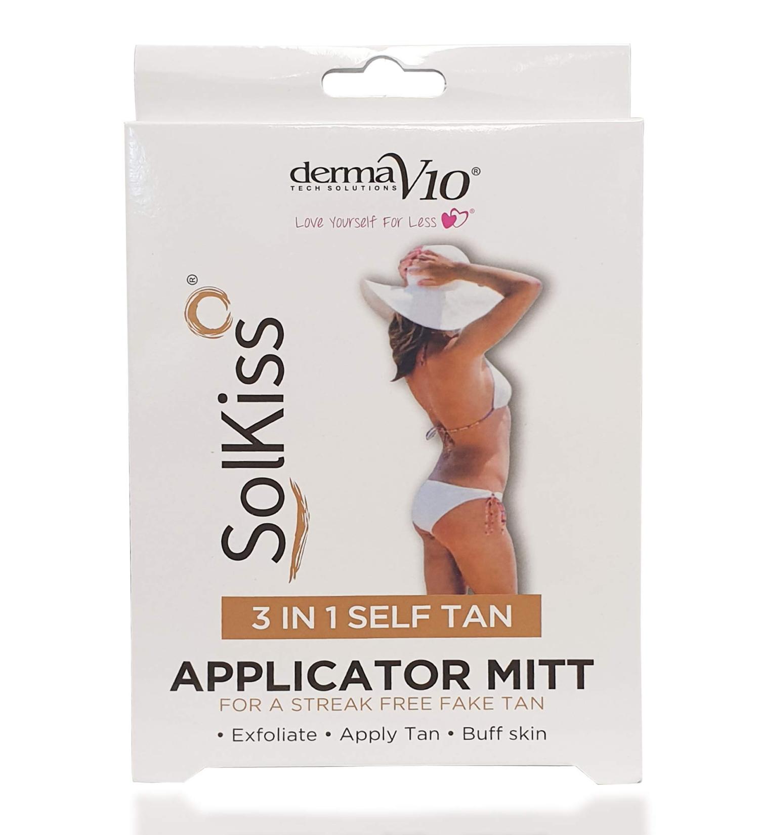 Derma V10 Solkiss 3-in-1 Self Tan Applicator Mitt - Buy Online on SooperMarket.com