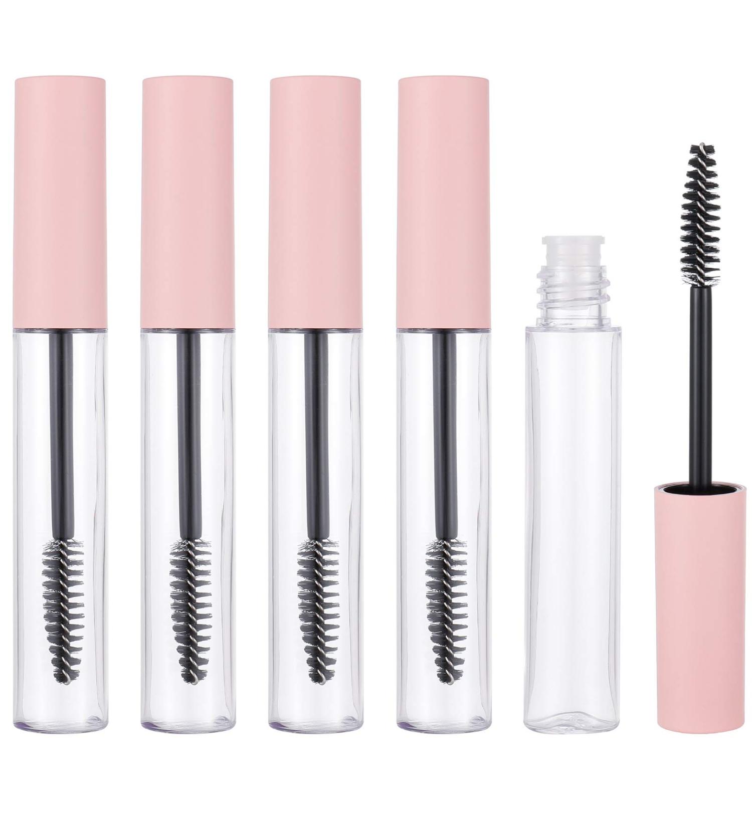 Adakel 5 Pieces Empty Mascara Bottle Set - 10ml Pink Eyelash Tubes with Wand for DIY Eyelash Cream - Buy Online on SooperMarket.com
