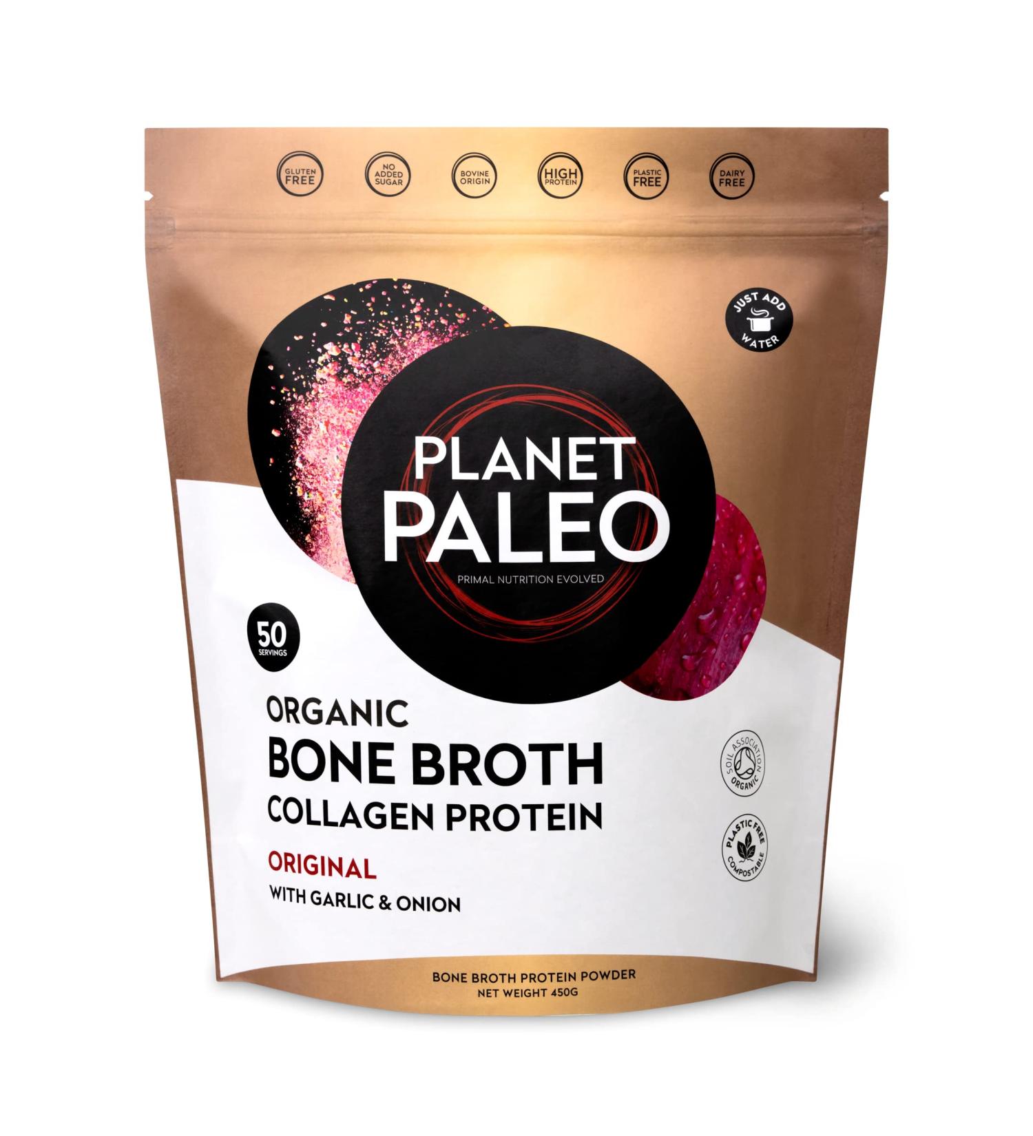 Organic Bone Broth Collagen Protein - Original (450g) | Premium Quality Supplements - Buy Online on SooperMarket.com