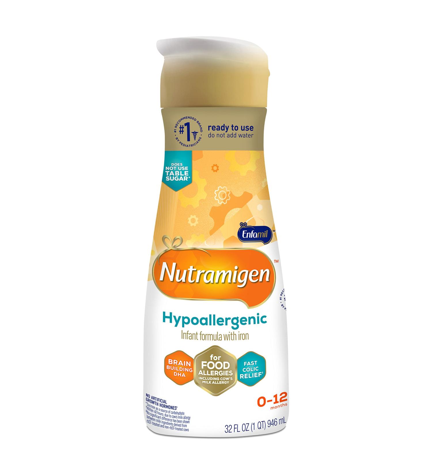 Enfamil Nutramigen Infant Formula | Hypoallergenic, Lactose-Free, Fast Relief from Colic | DHA for Brain Support | 32 Fl Oz Liquid - Buy Online on SooperMarket.com