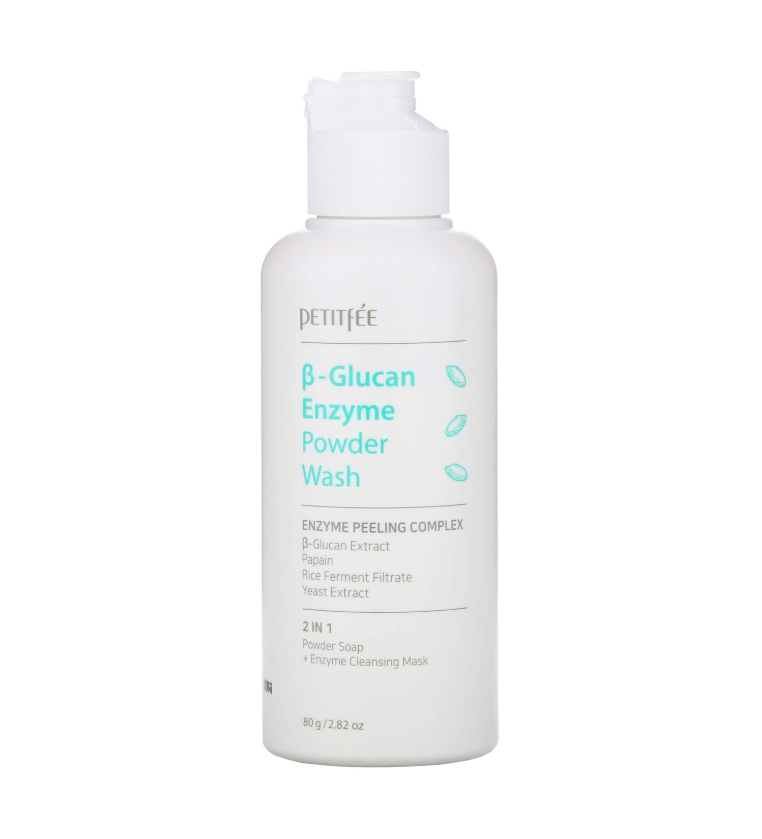 Petitfee B-Glucan Enzyme Powder Wash 2.82 oz - Gentle Exfoliating Cleanser for Radiant Skin - Buy Online on SooperMarket.com